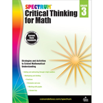 CARSON DELLOSA PUBLISHING CO Spectrum Critical Thinking for Math Workbook Grade 3