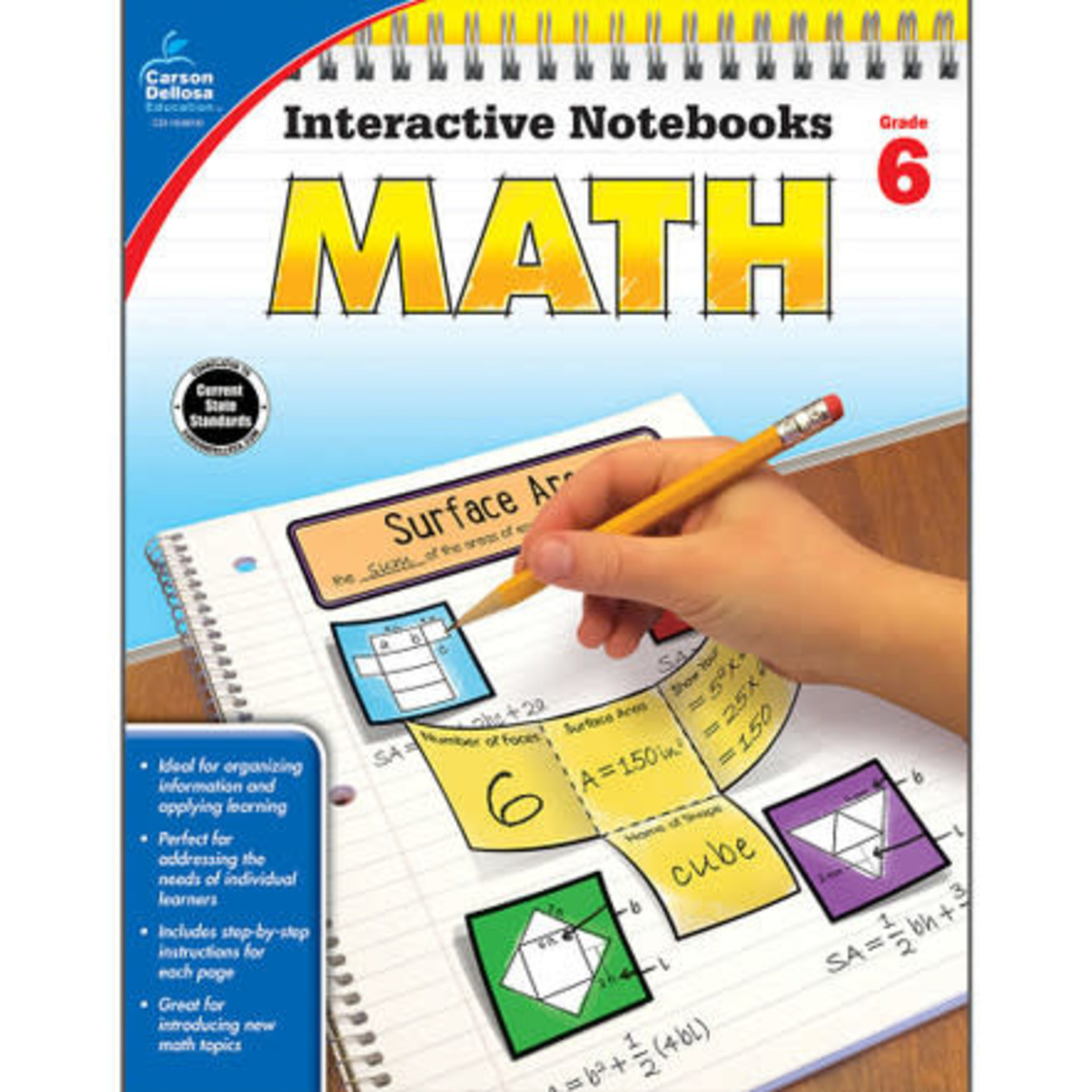 CARSON DELLOSA PUBLISHING CO Interactive Notebooks: Math Resource Book Grade 6