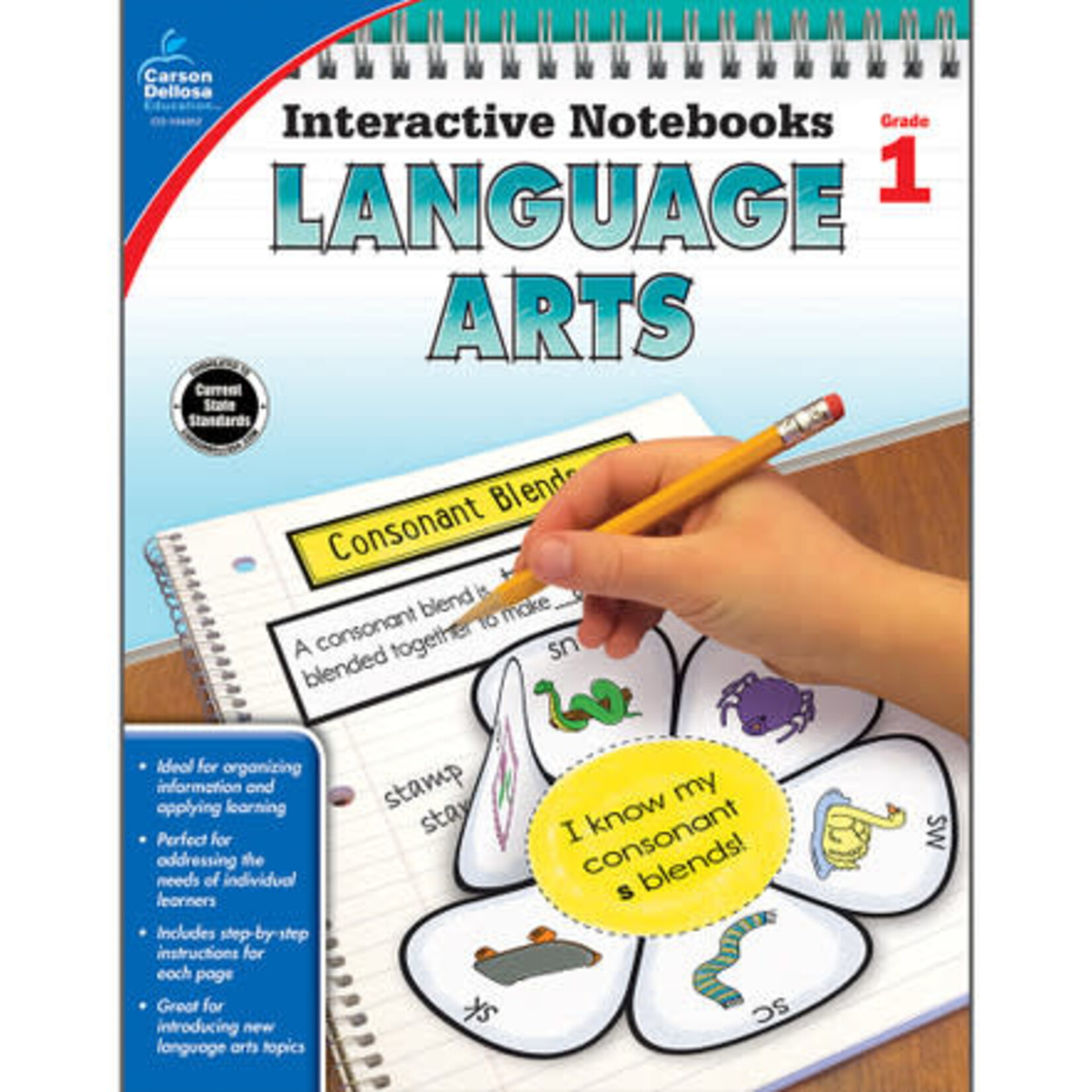 CARSON DELLOSA PUBLISHING CO Interactive Notebooks: Language Arts Resource Book Grade 1