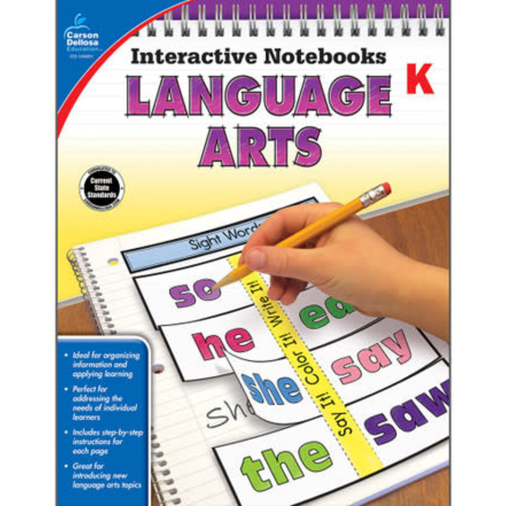 CARSON DELLOSA PUBLISHING CO Interactive Notebooks: Language Arts Resource Book Grade K