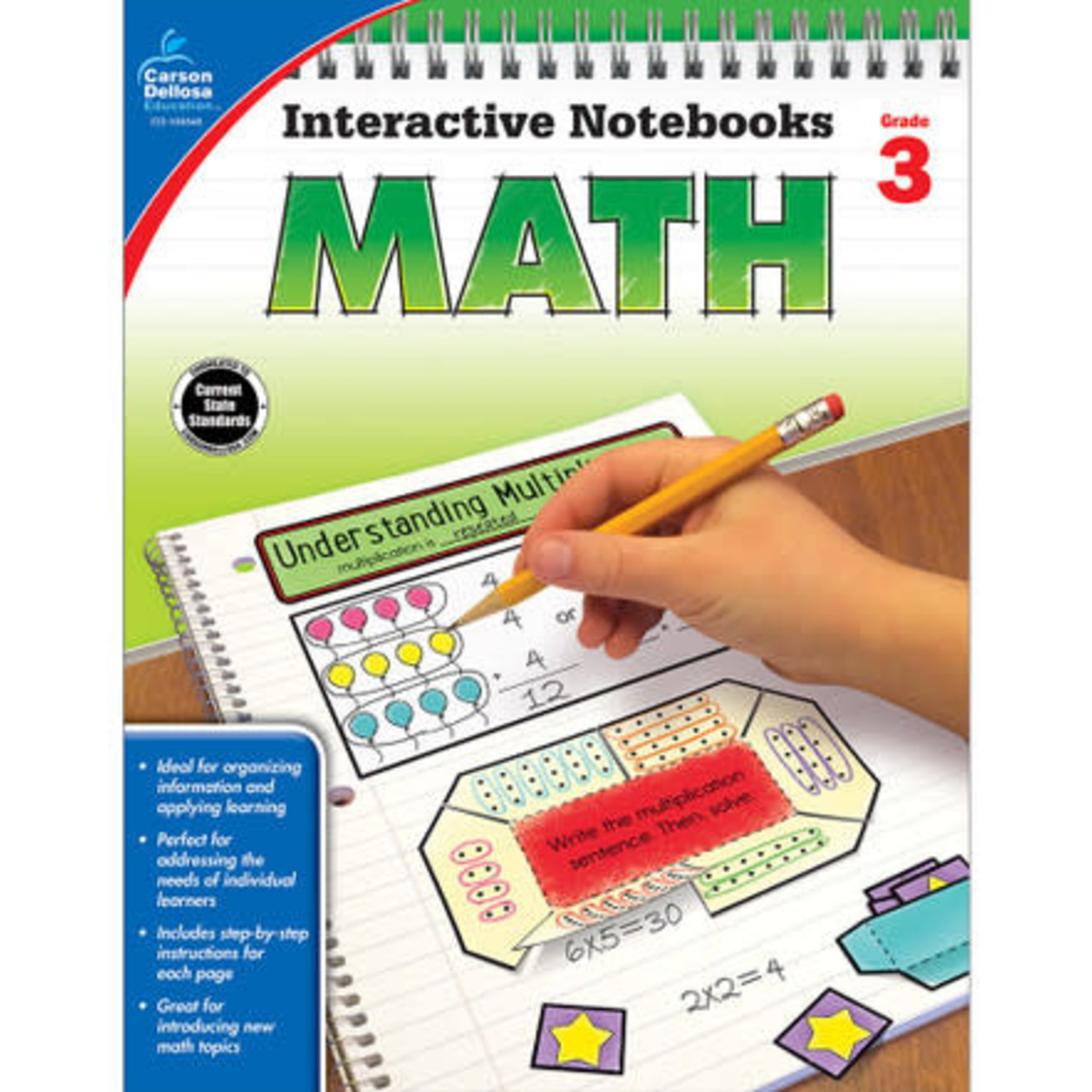 CARSON DELLOSA PUBLISHING CO Interactive Notebooks: Math Resource Book Grade 3
