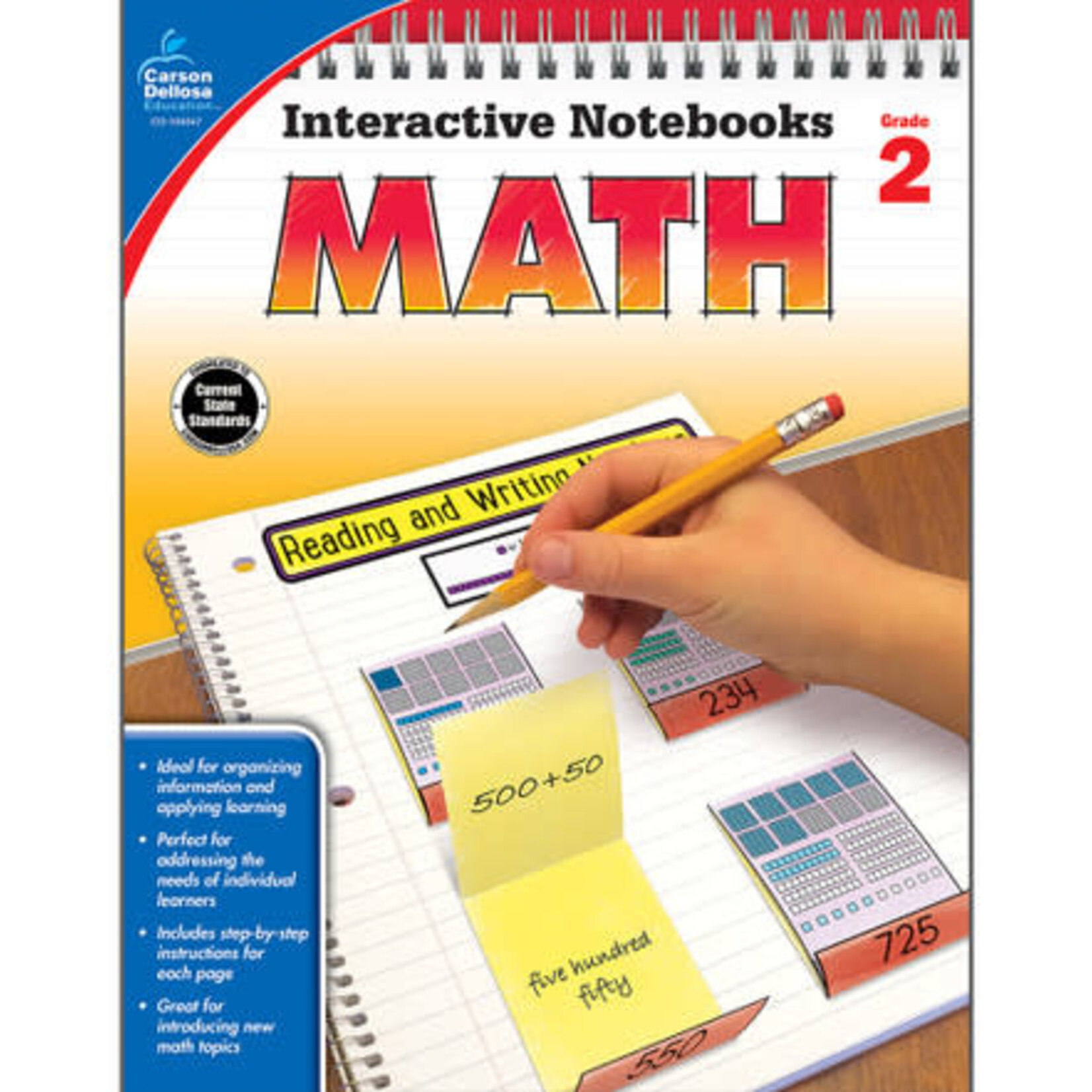 CARSON DELLOSA PUBLISHING CO Interactive Notebooks: Math Resource Book Grade 2