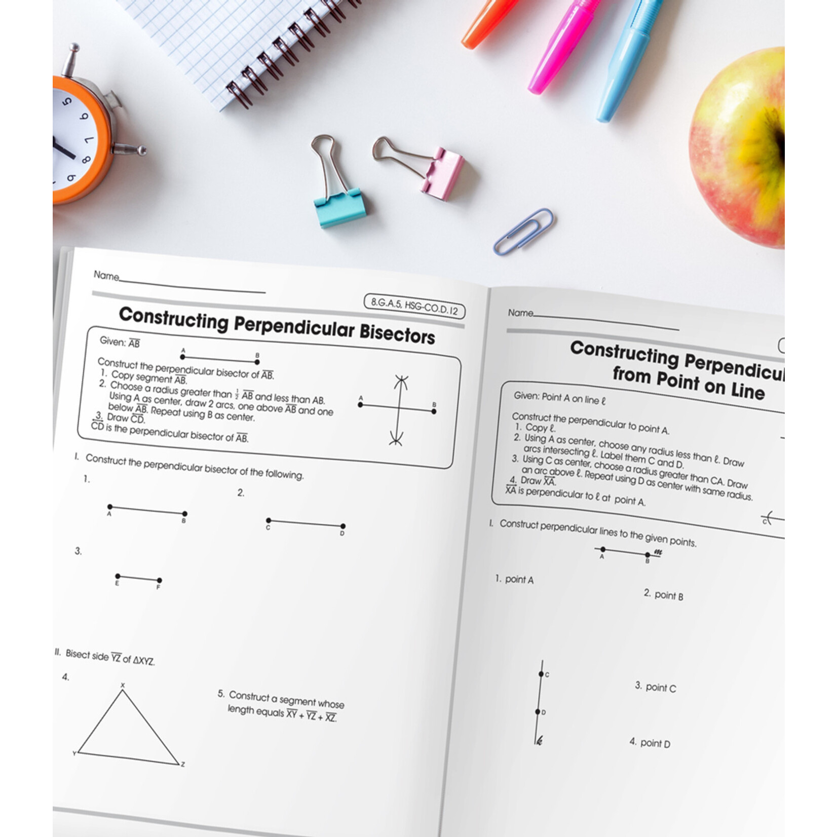 CARSON DELLOSA PUBLISHING CO The 100+ Series Geometry Workbook Grade 8-10
