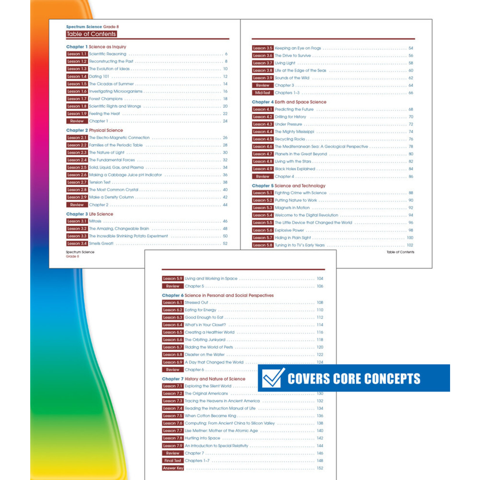 CARSON DELLOSA PUBLISHING CO Spectrum Science Workbook Grade 8
