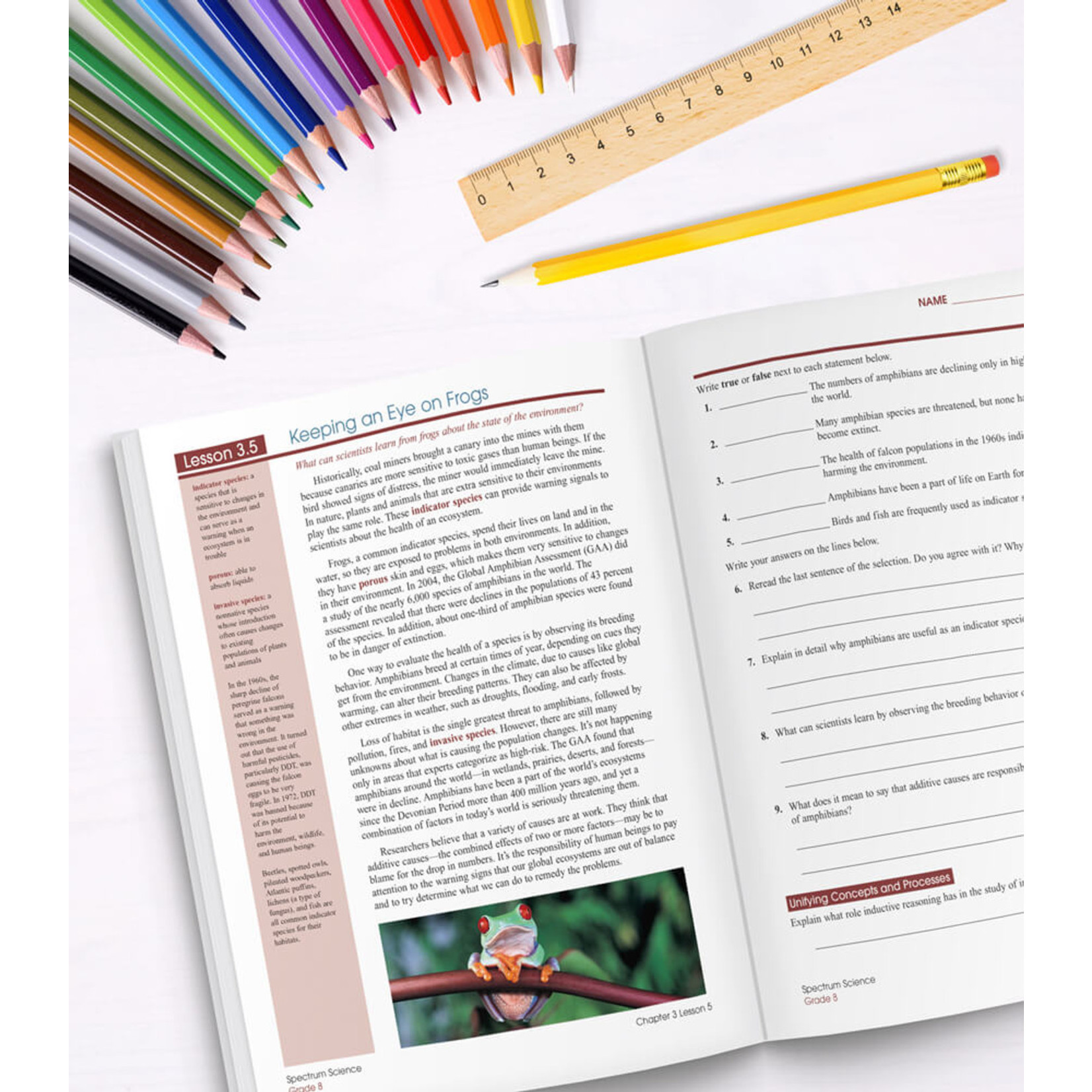 CARSON DELLOSA PUBLISHING CO Spectrum Science Workbook Grade 8