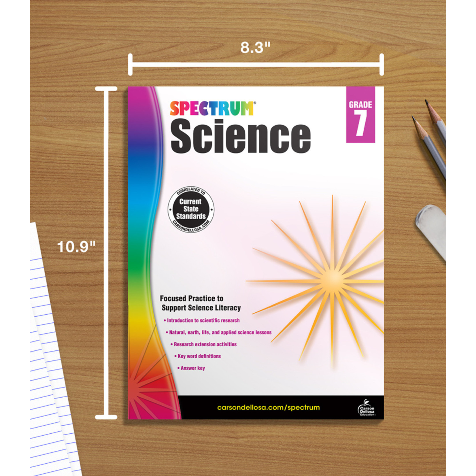 CARSON DELLOSA PUBLISHING CO Spectrum Science Workbook Grade 7 Paperback