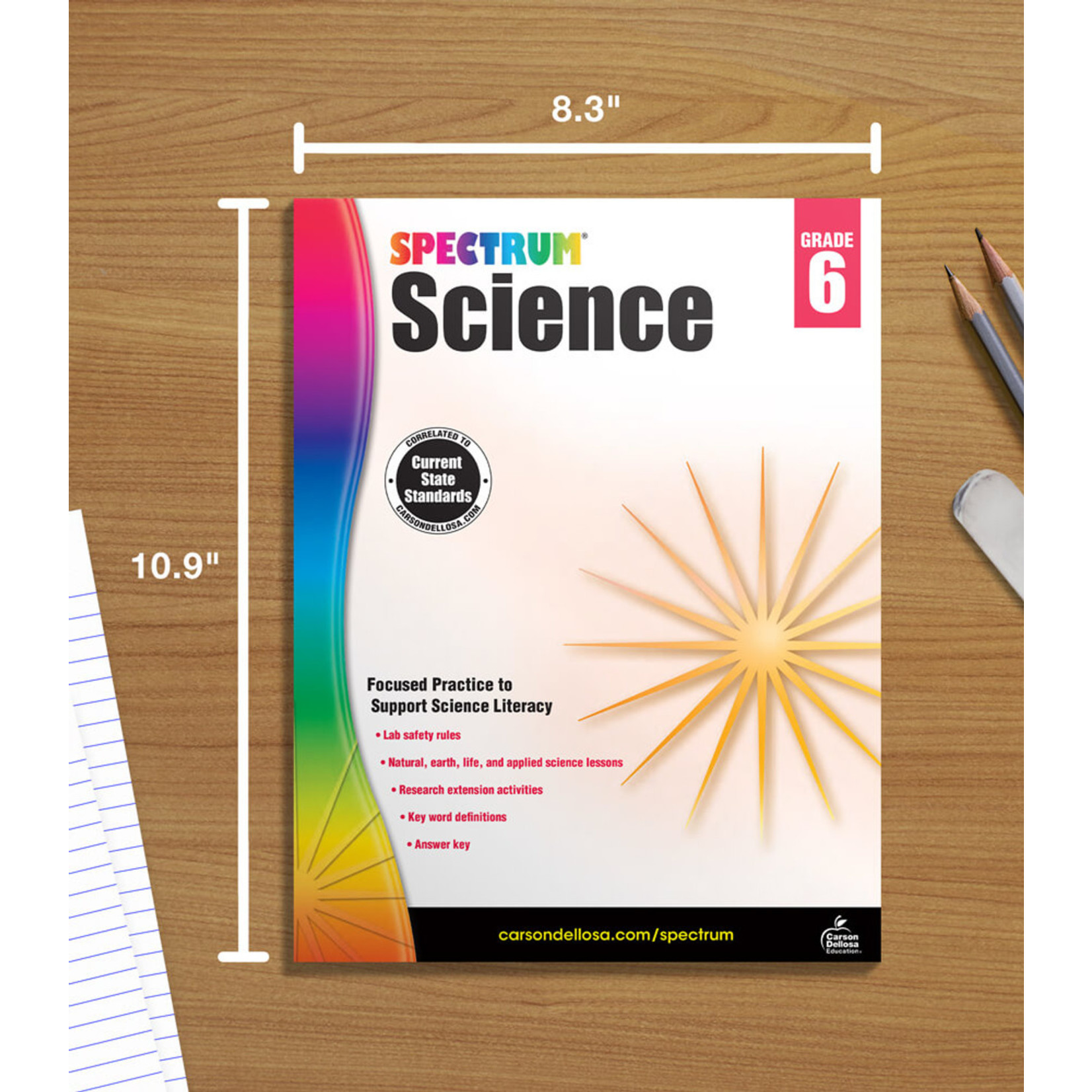 CARSON DELLOSA PUBLISHING CO Spectrum Science Workbook Grade 6