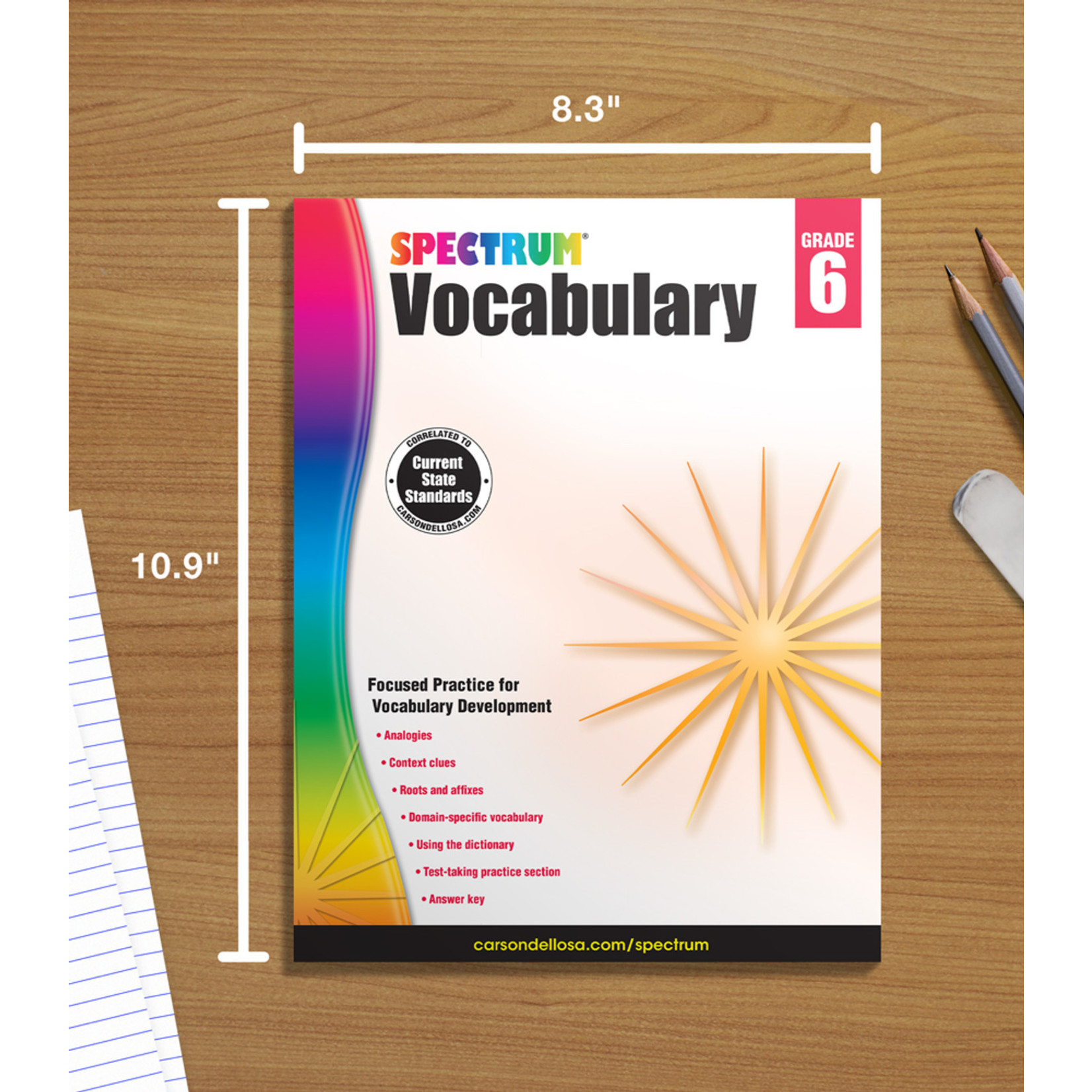 CARSON DELLOSA PUBLISHING CO Spectrum Vocabulary Workbook Grade 6