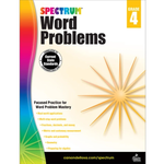 CARSON DELLOSA PUBLISHING CO Spectrum Word Problems Workbook Grade 4