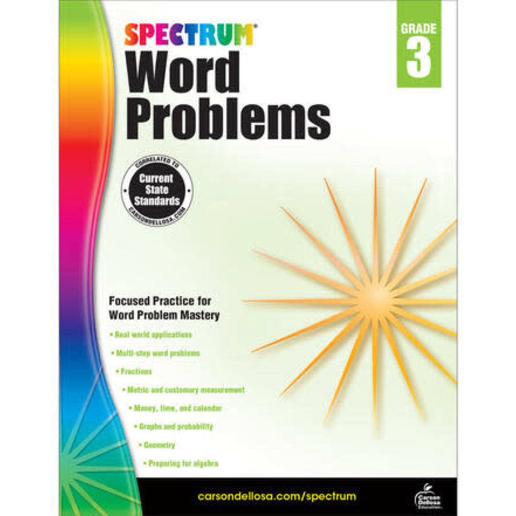 CARSON DELLOSA PUBLISHING CO Spectrum Word Problems Workbook Grade 3