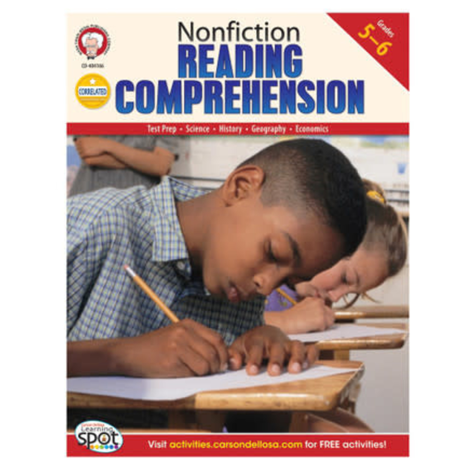 CARSON DELLOSA PUBLISHING CO Nonfiction Reading Comprehension Resource Book Grade 5-6 Paperback