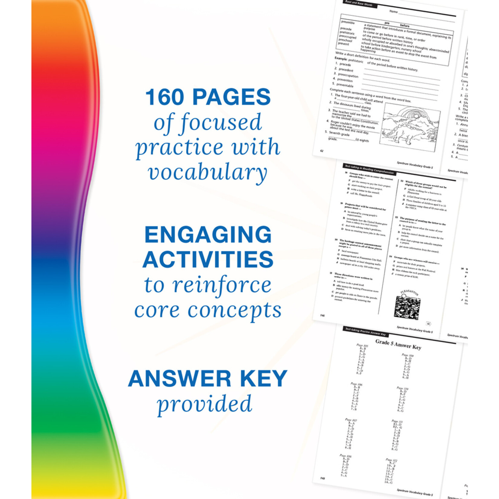 CARSON DELLOSA PUBLISHING CO Spectrum Vocabulary Workbook Grade 5