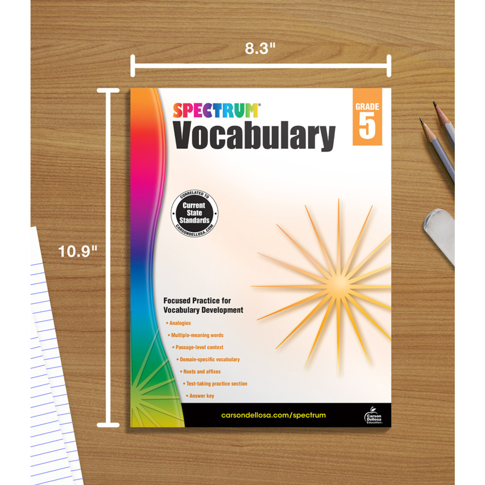 CARSON DELLOSA PUBLISHING CO Spectrum Vocabulary Workbook Grade 5