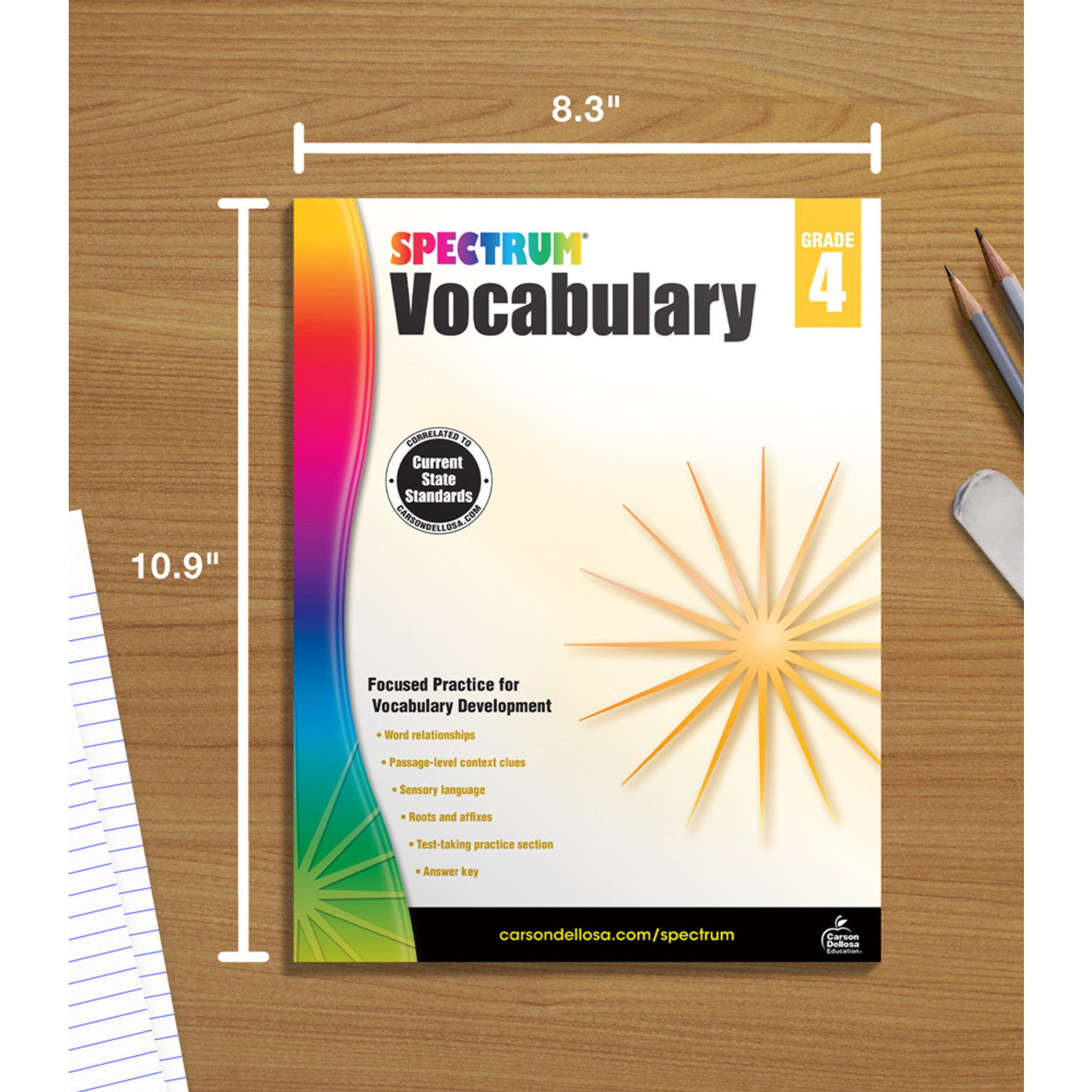 CARSON DELLOSA PUBLISHING CO Spectrum Vocabulary Workbook Grade 4 Paperback