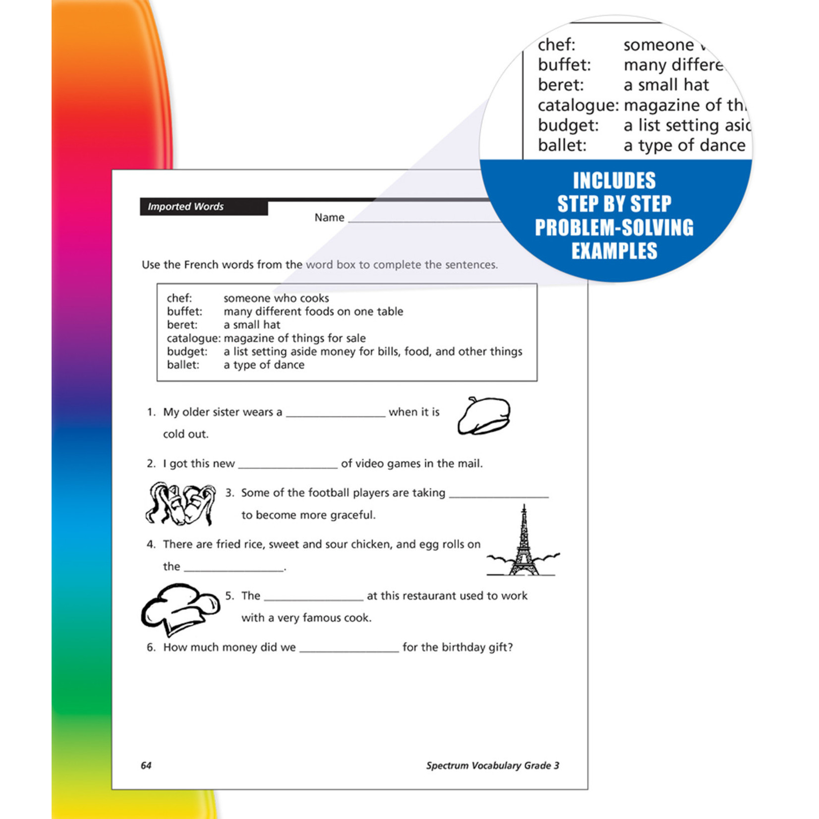 CARSON DELLOSA PUBLISHING CO Spectrum Vocabulary Workbook Grade 3