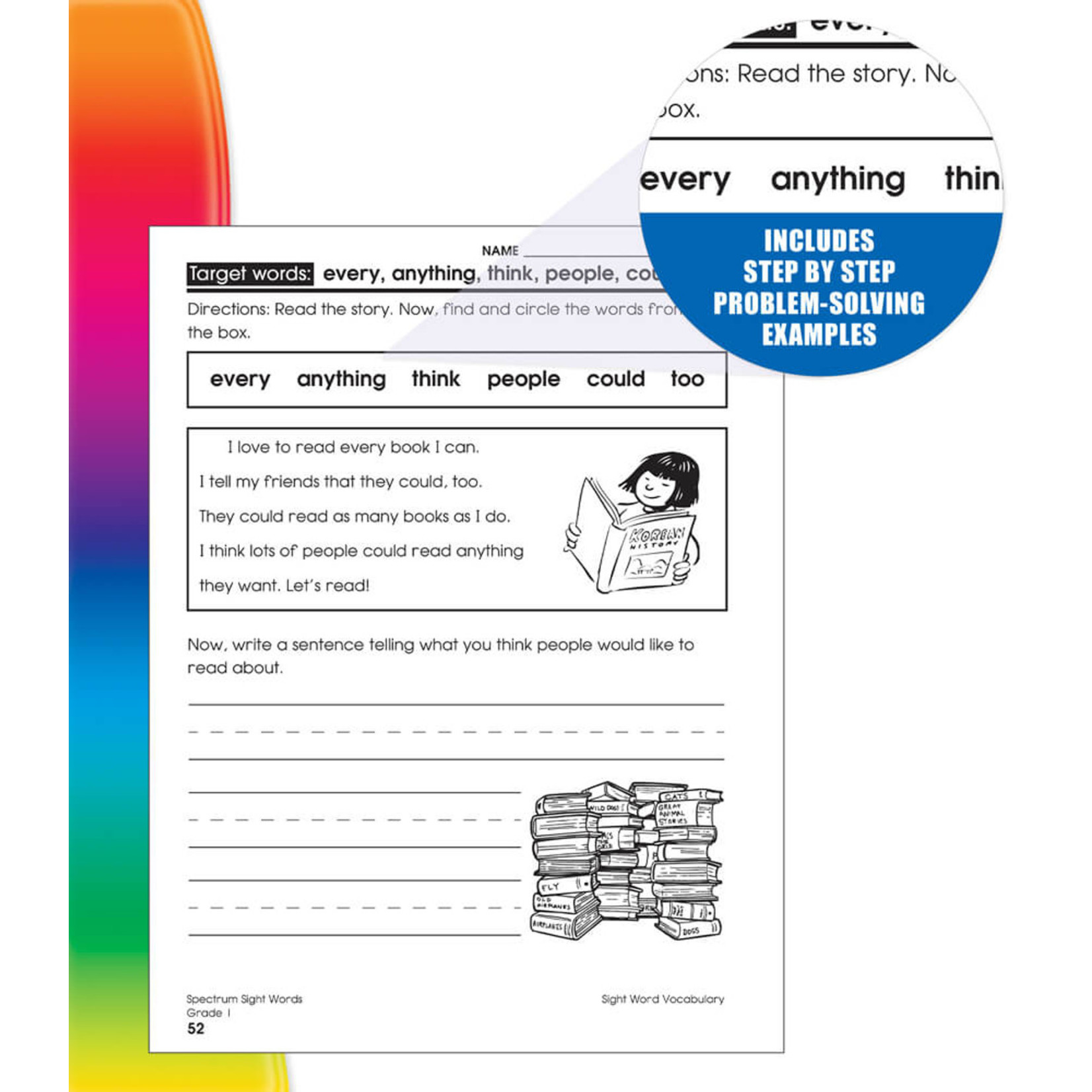 CARSON DELLOSA PUBLISHING CO Spectrum Sight Words Workbook Grade 1