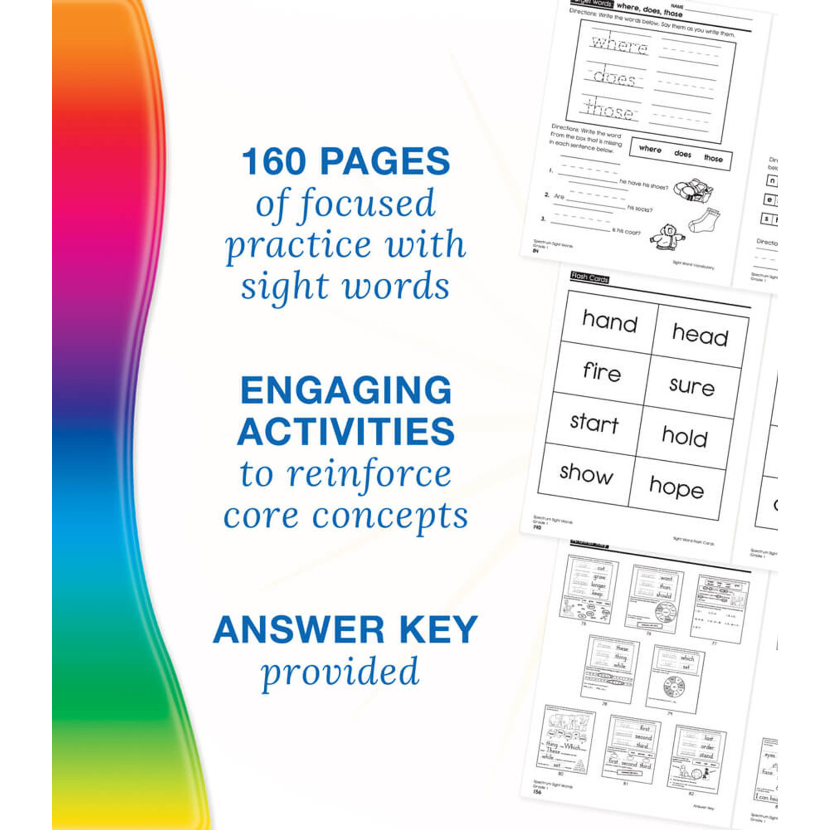 CARSON DELLOSA PUBLISHING CO Spectrum Sight Words Workbook Grade 1