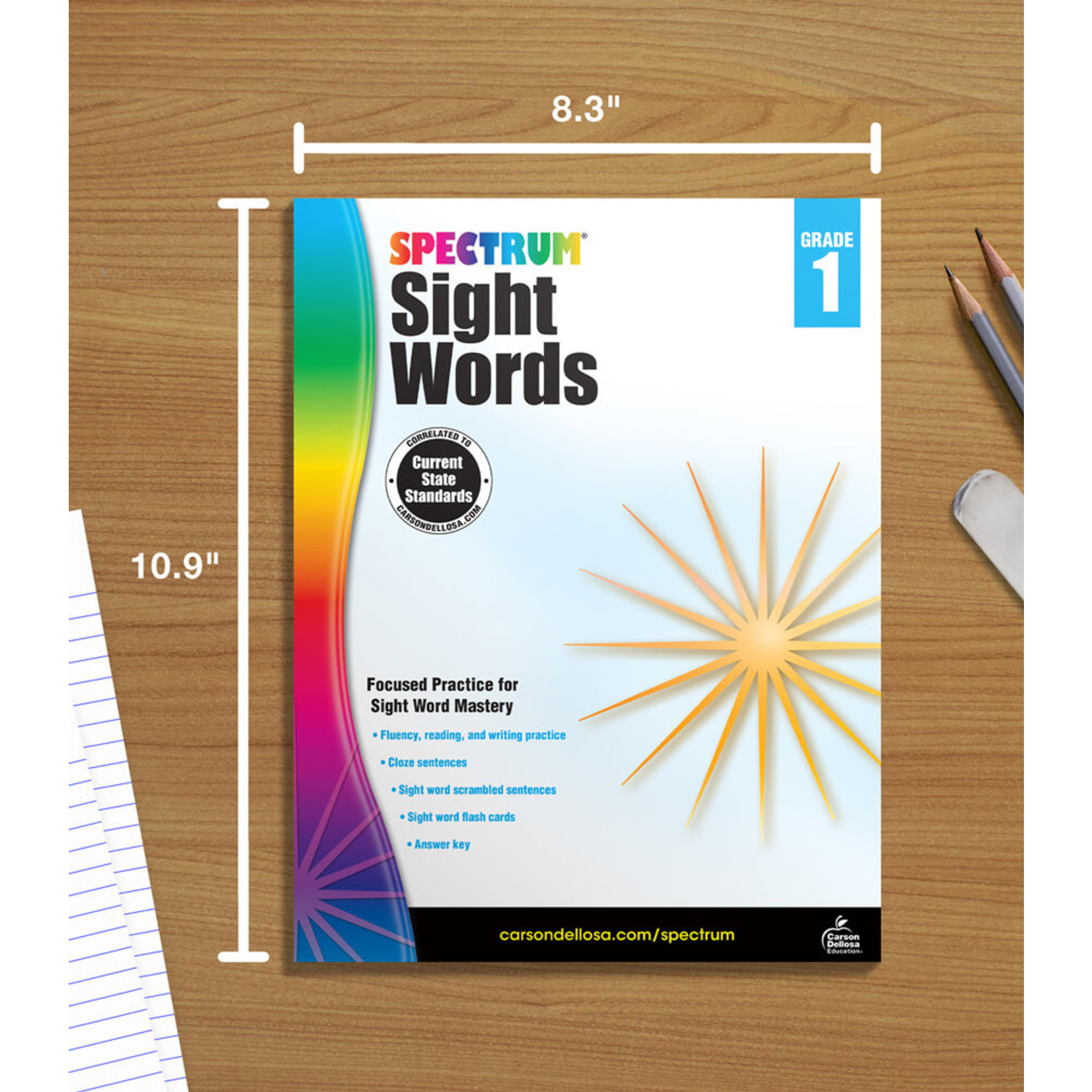 CARSON DELLOSA PUBLISHING CO Spectrum Sight Words Workbook Grade 1