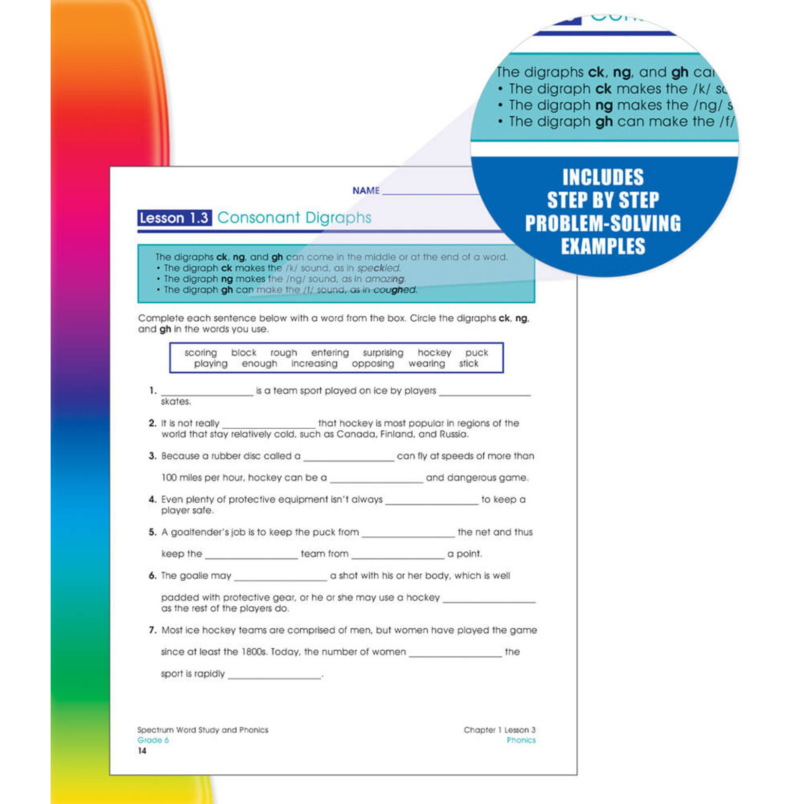 CARSON DELLOSA PUBLISHING CO Spectrum Word Study and Phonics Workbook Grade 6