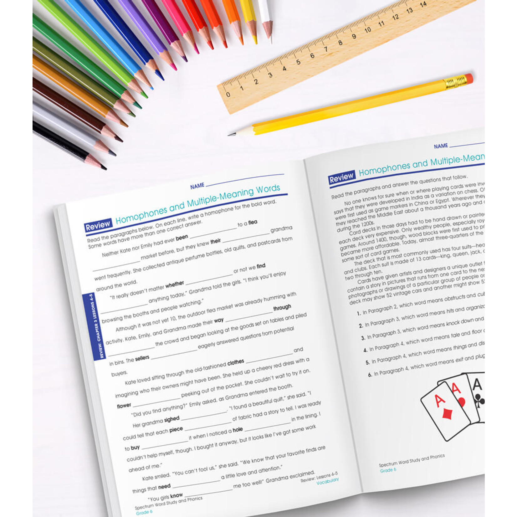 CARSON DELLOSA PUBLISHING CO Spectrum Word Study and Phonics Workbook Grade 6