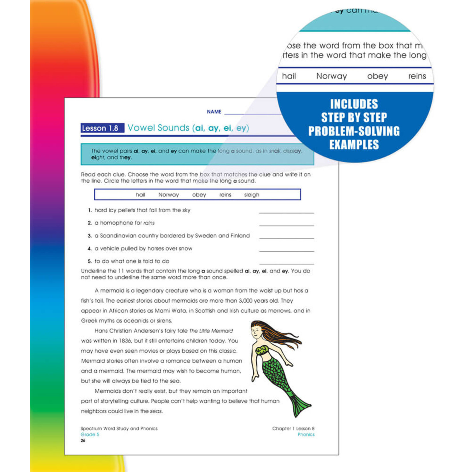 CARSON DELLOSA PUBLISHING CO Spectrum Word Study and Phonics Workbook Grade 5