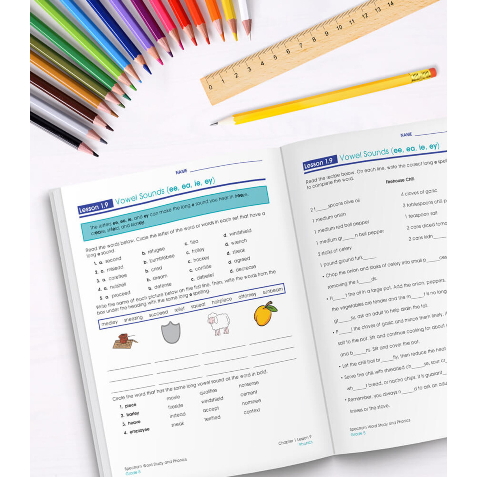 CARSON DELLOSA PUBLISHING CO Spectrum Word Study and Phonics Workbook Grade 5