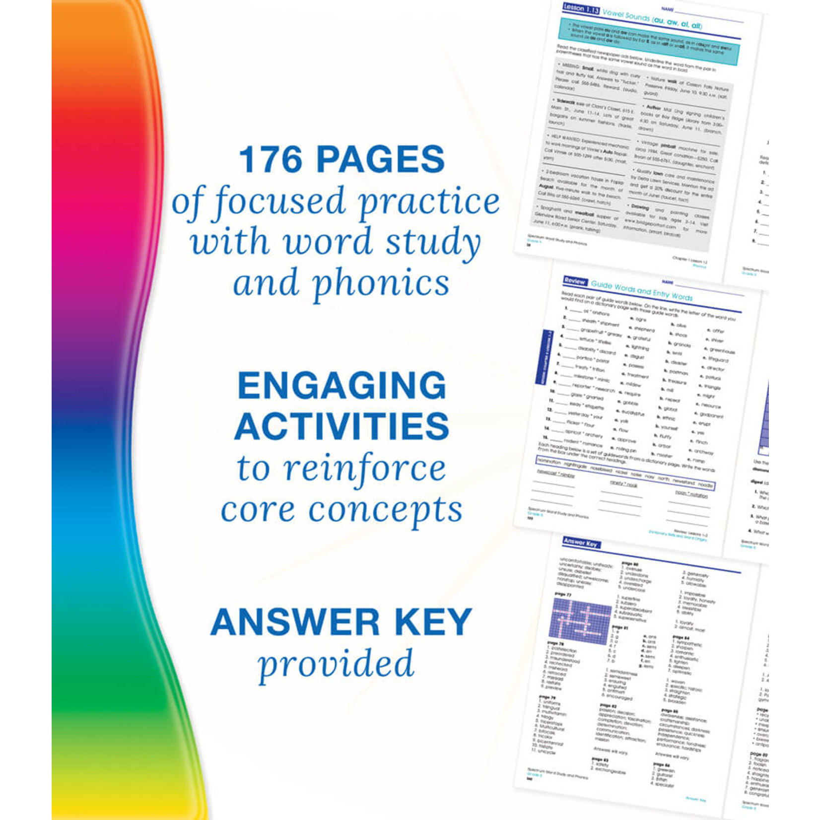 CARSON DELLOSA PUBLISHING CO Spectrum Word Study and Phonics Workbook Grade 5