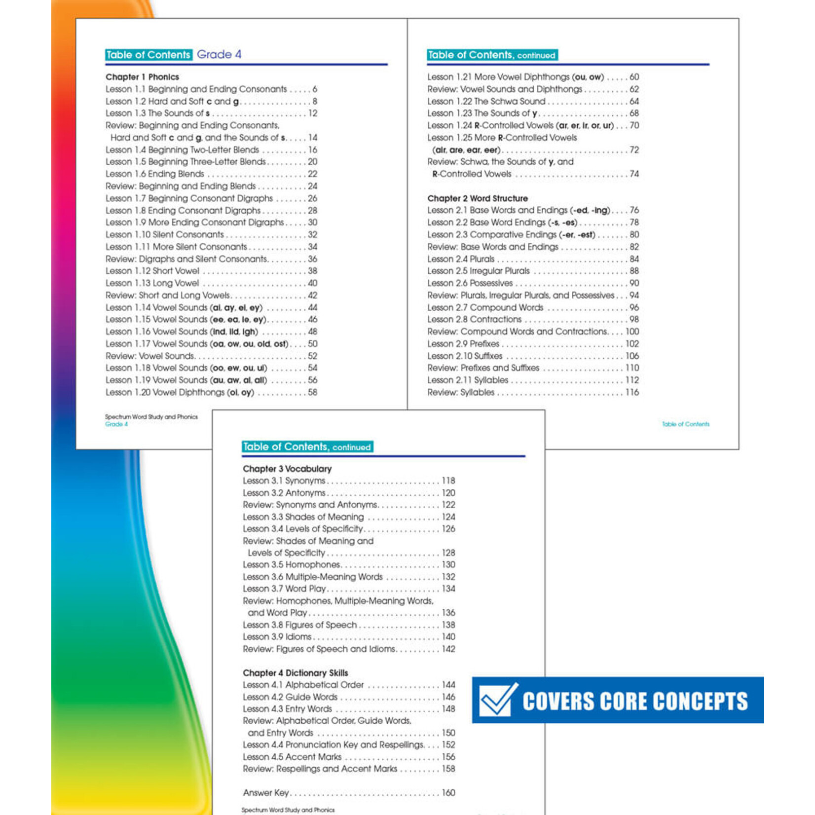 CARSON DELLOSA PUBLISHING CO Spectrum Word Study and Phonics Workbook Grade 4