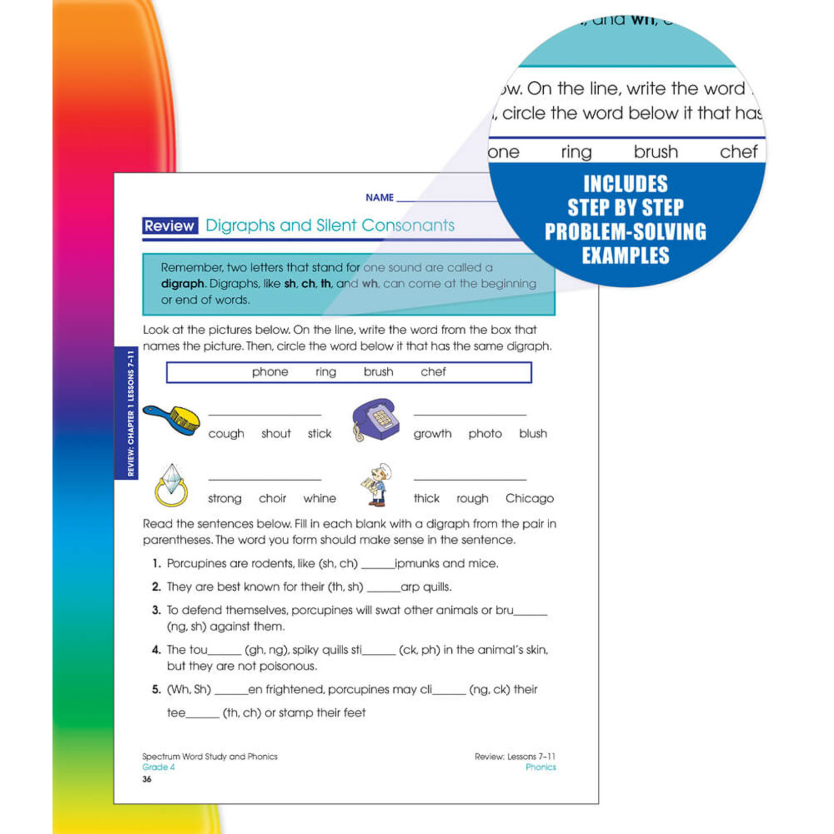 CARSON DELLOSA PUBLISHING CO Spectrum Word Study and Phonics Workbook Grade 4
