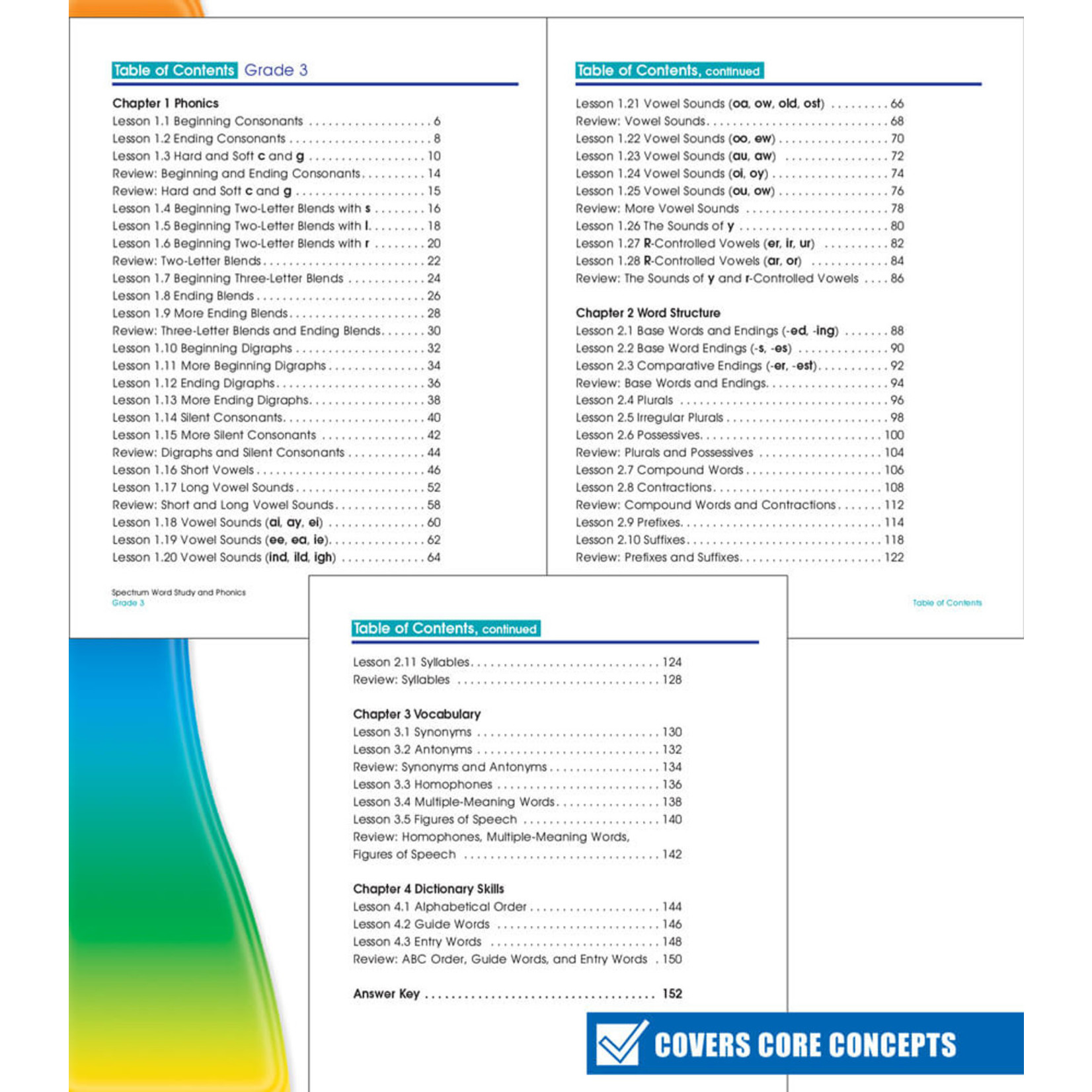 CARSON DELLOSA PUBLISHING CO Spectrum Word Study and Phonics Workbook Grade 3