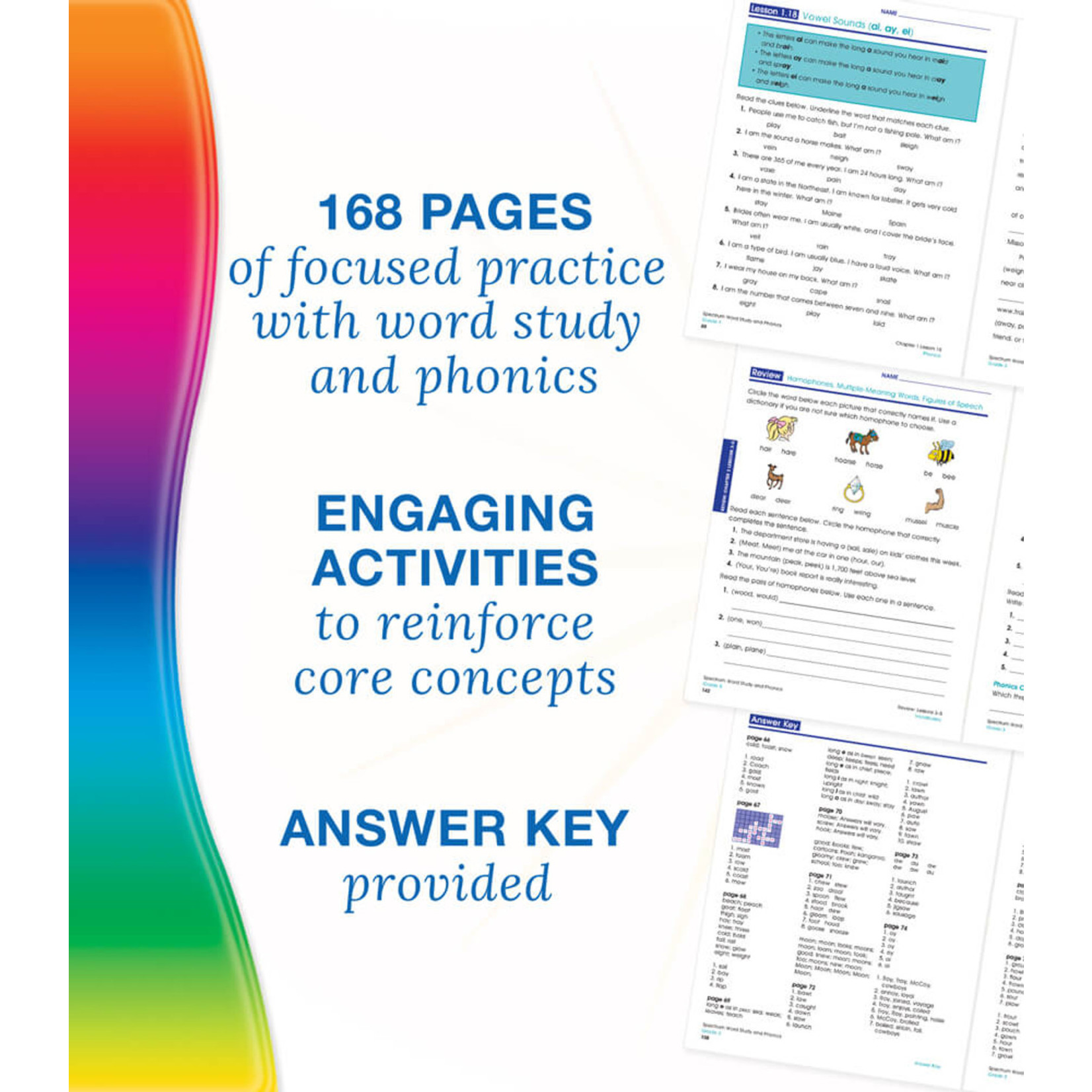 CARSON DELLOSA PUBLISHING CO Spectrum Word Study and Phonics Workbook Grade 3