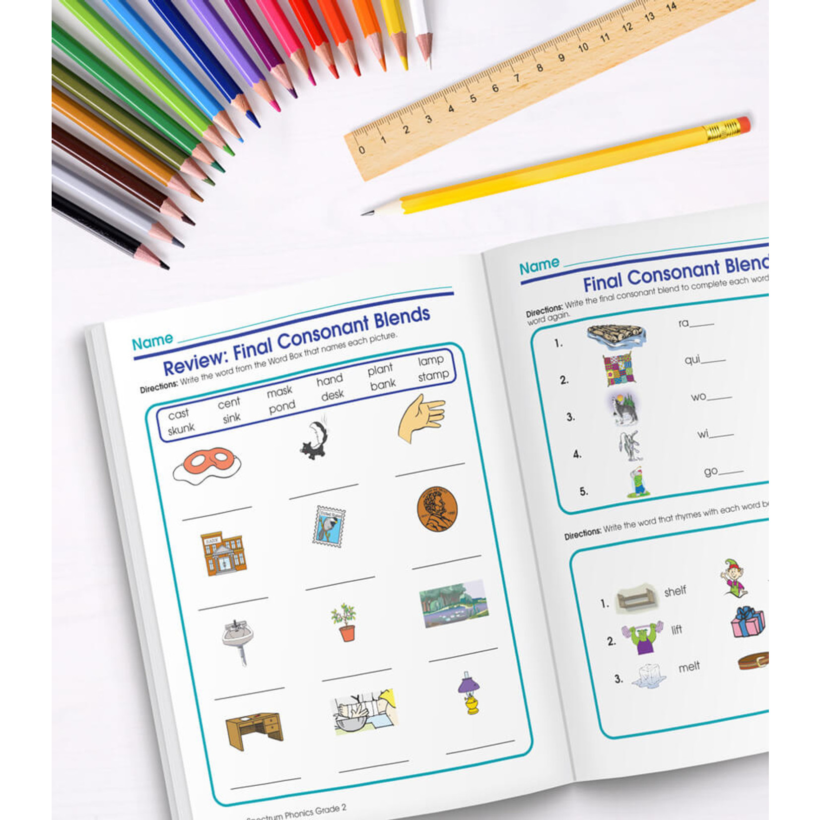 CARSON DELLOSA PUBLISHING CO Spectrum Phonics Workbook Grade 2