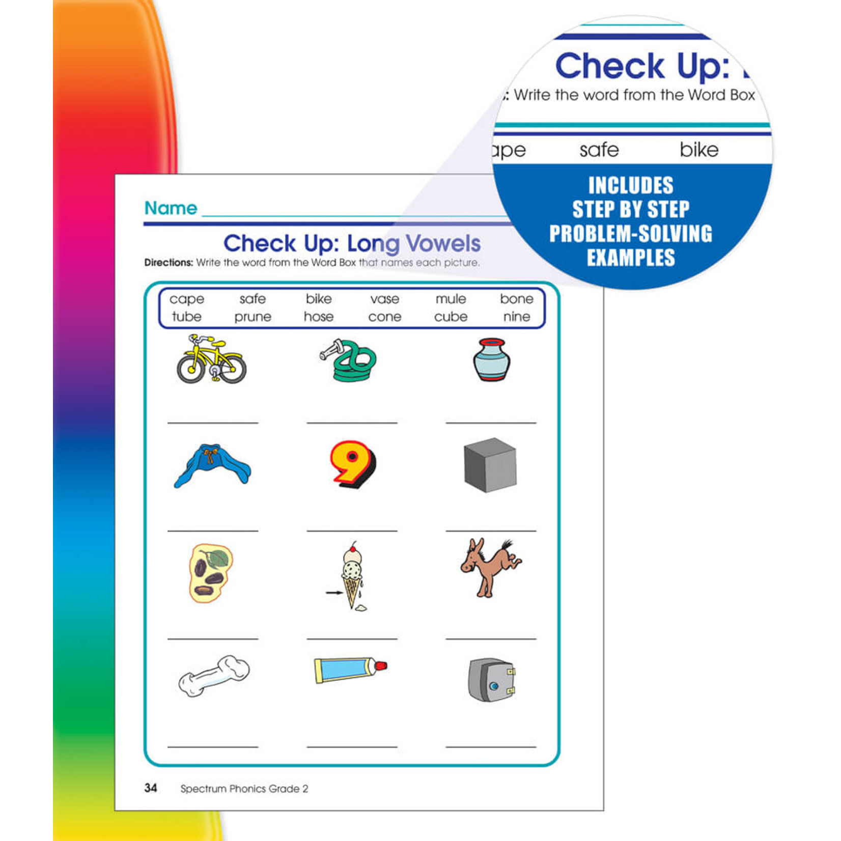 CARSON DELLOSA PUBLISHING CO Spectrum Phonics Workbook Grade 2