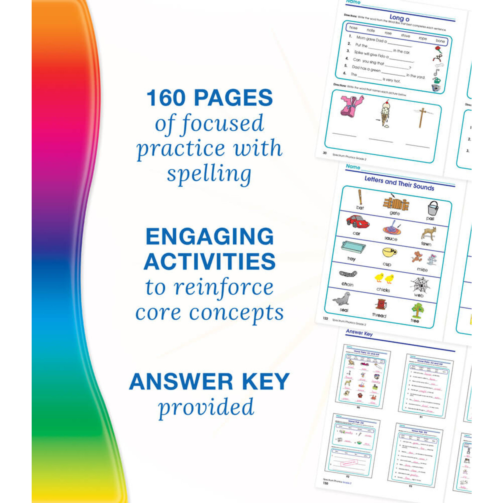 CARSON DELLOSA PUBLISHING CO Spectrum Phonics Workbook Grade 2