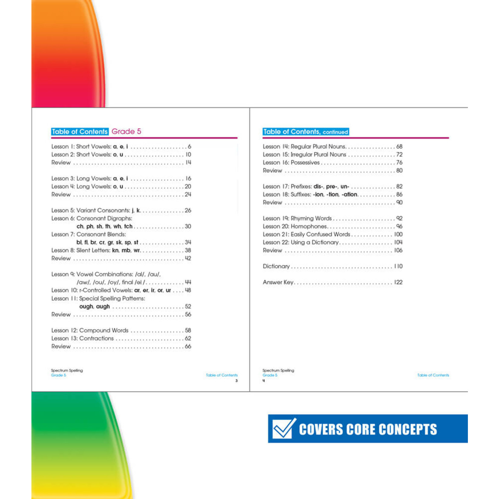 CARSON DELLOSA PUBLISHING CO Spectrum Spelling Workbook Grade 5