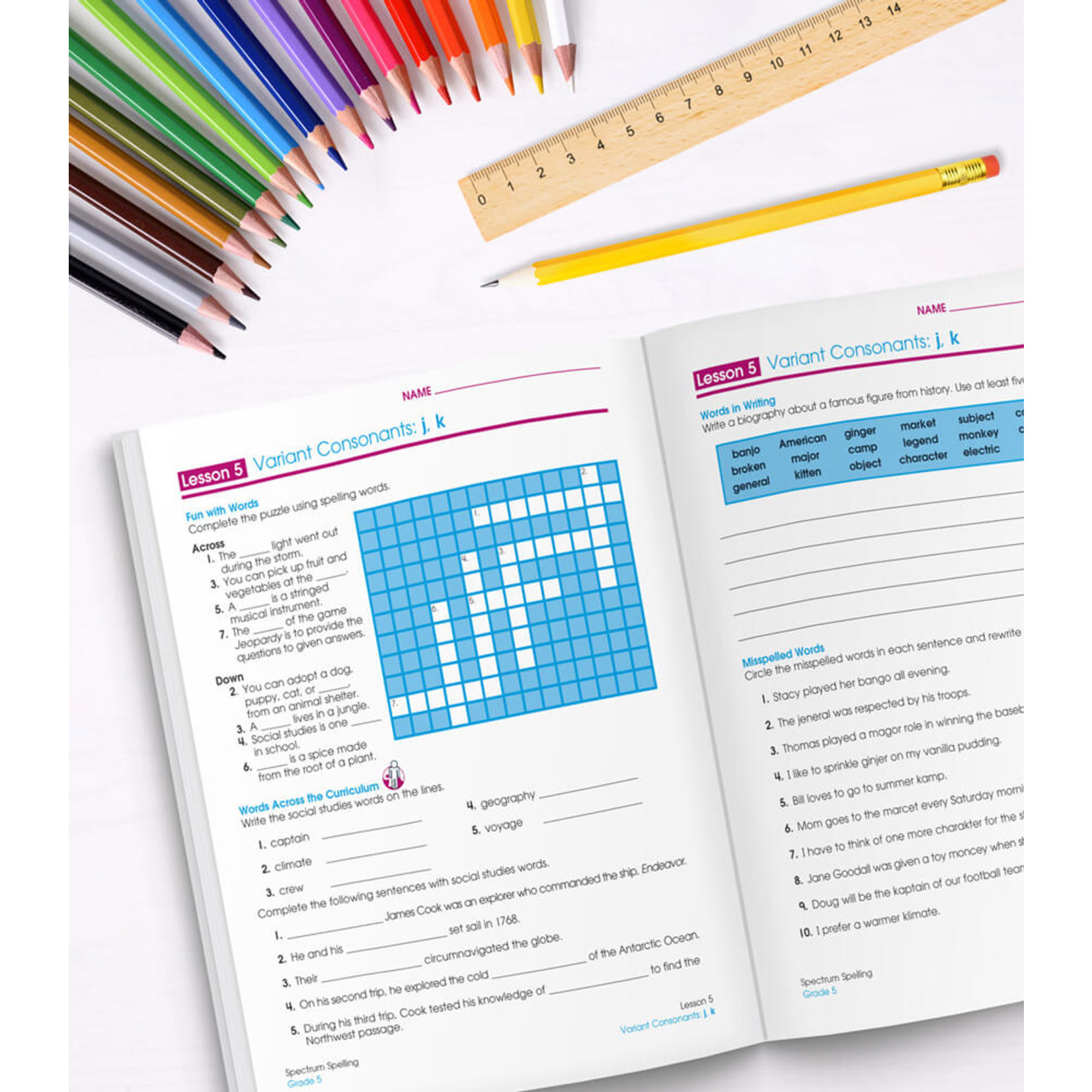 CARSON DELLOSA PUBLISHING CO Spectrum Spelling Workbook Grade 5
