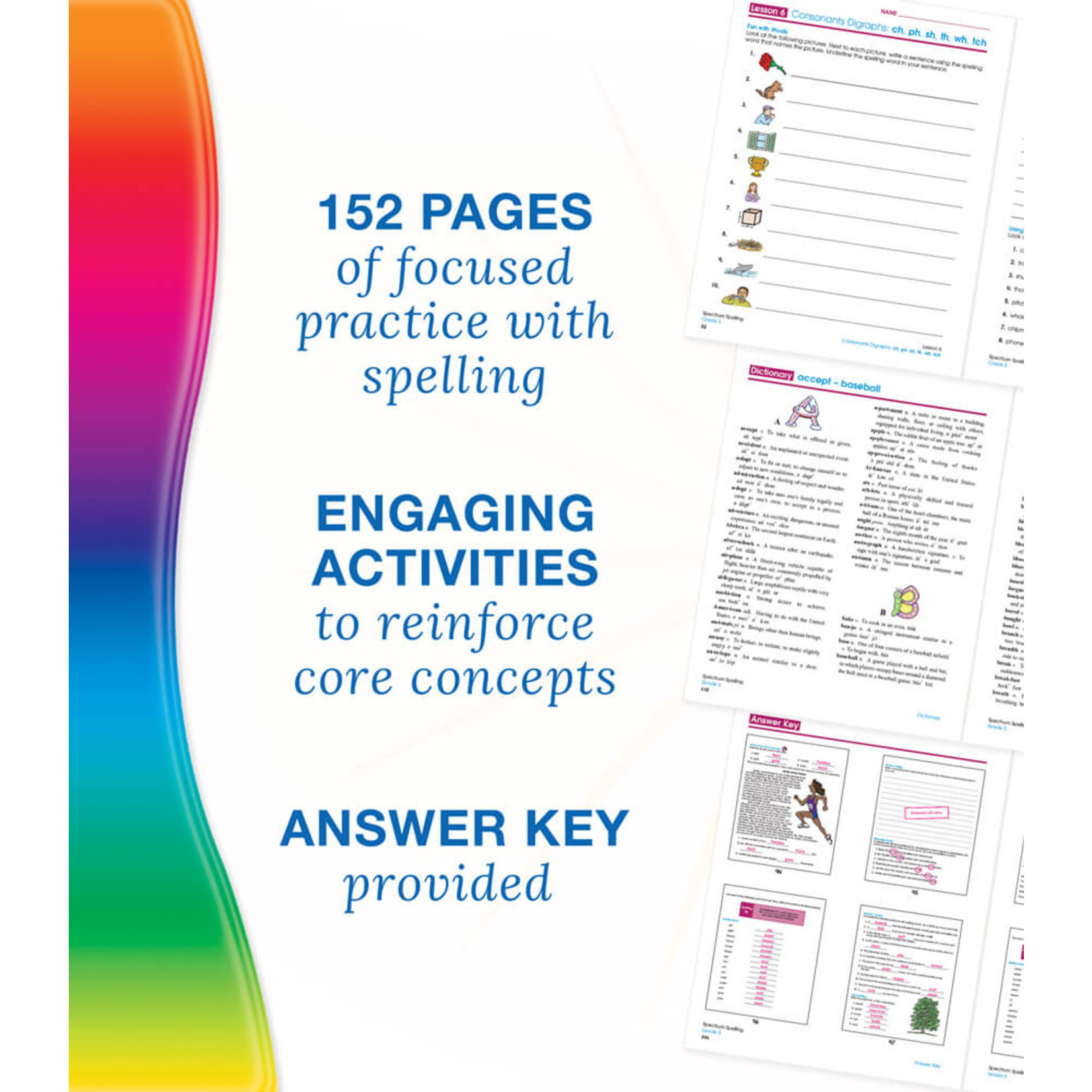 CARSON DELLOSA PUBLISHING CO Spectrum Spelling Workbook Grade 5