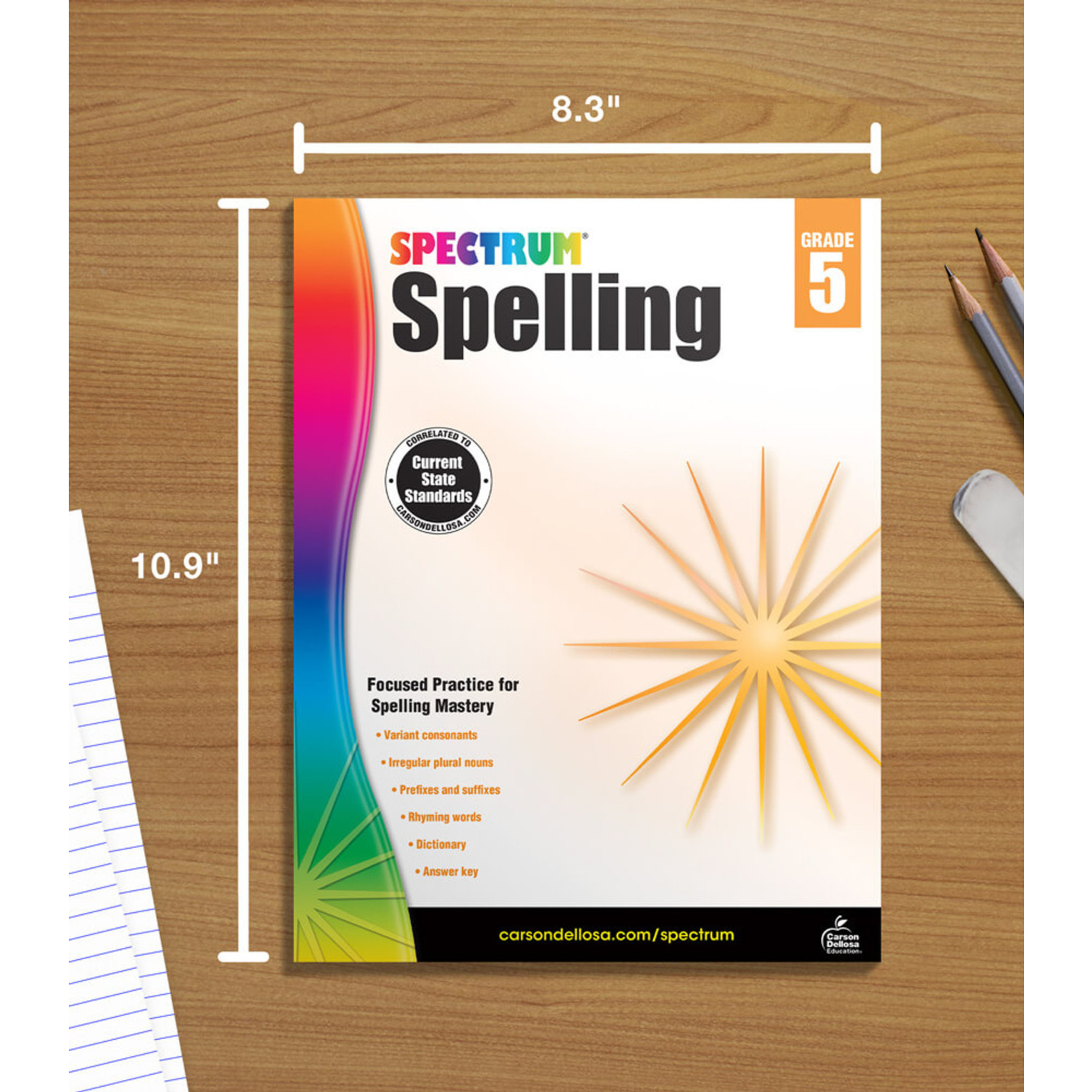 CARSON DELLOSA PUBLISHING CO Spectrum Spelling Workbook Grade 5