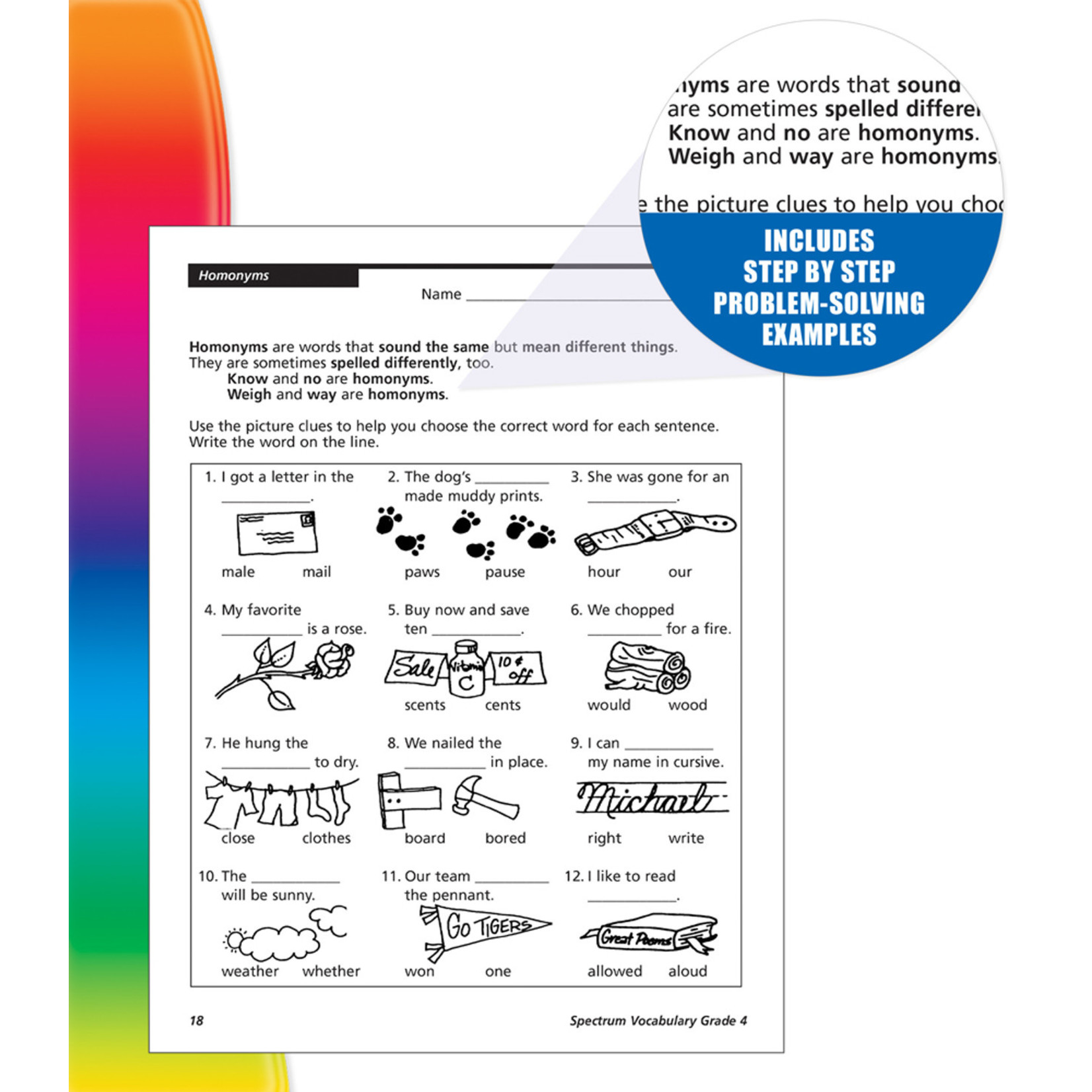 CARSON DELLOSA PUBLISHING CO Spectrum Vocabulary Workbook Grade 4