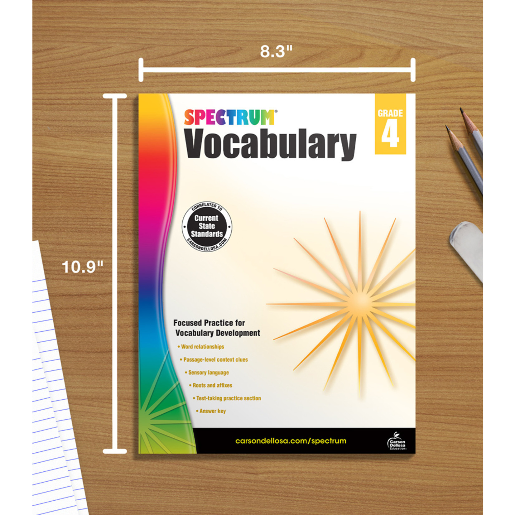 CARSON DELLOSA PUBLISHING CO Spectrum Vocabulary Workbook Grade 4