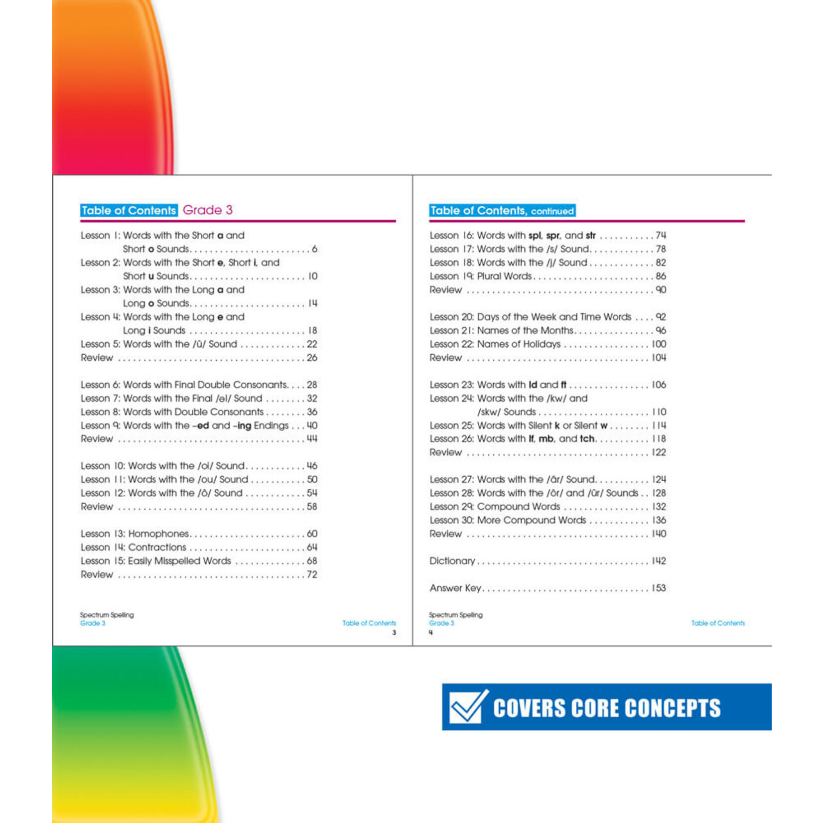 CARSON DELLOSA PUBLISHING CO Spectrum Spelling Workbook Grade 3