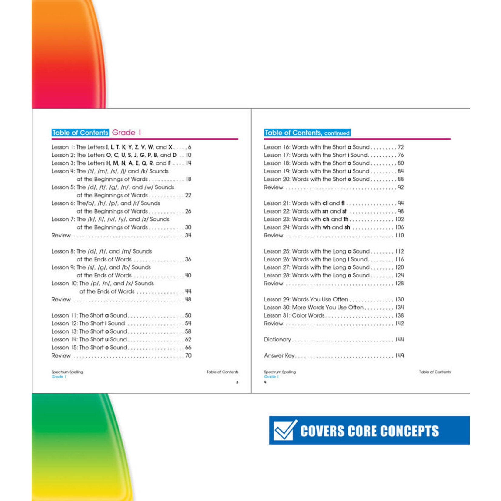 CARSON DELLOSA PUBLISHING CO Spectrum Spelling Workbook Grade 1
