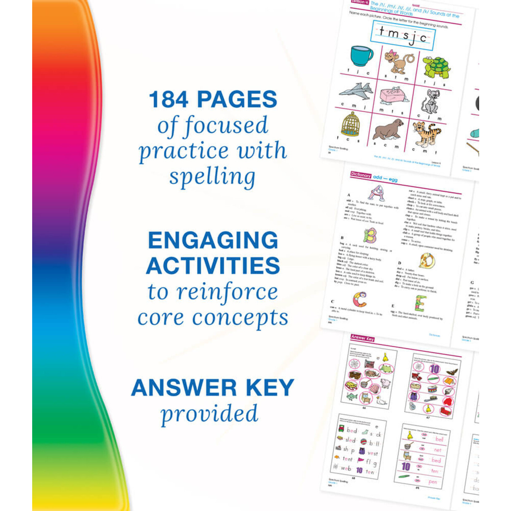 CARSON DELLOSA PUBLISHING CO Spectrum Spelling Workbook Grade 1