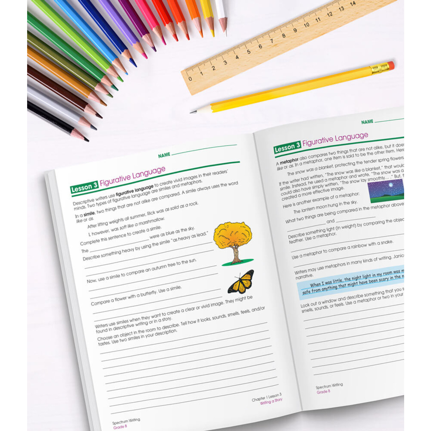 CARSON DELLOSA PUBLISHING CO Spectrum Writing Workbook Grade 8