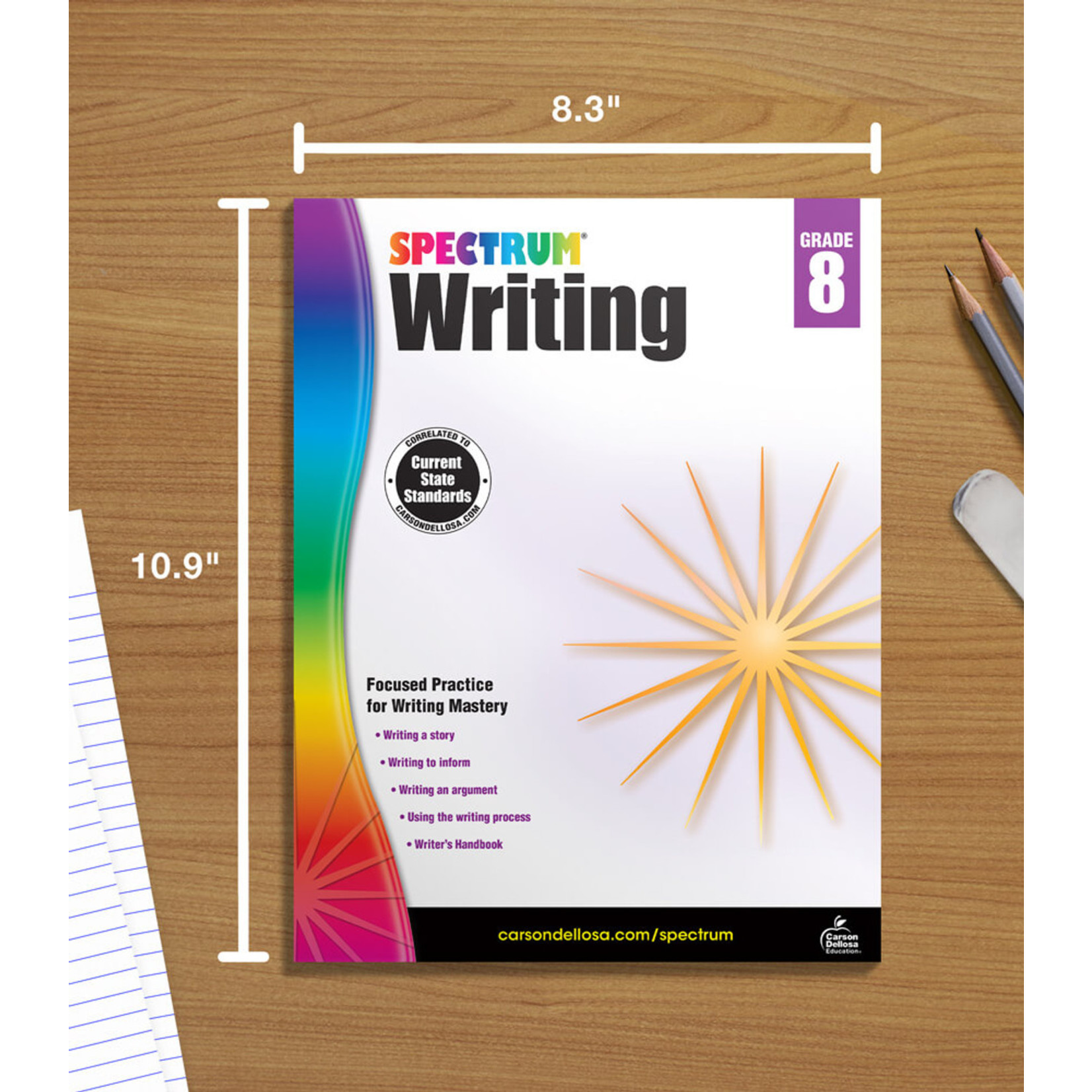 CARSON DELLOSA PUBLISHING CO Spectrum Writing Workbook Grade 8