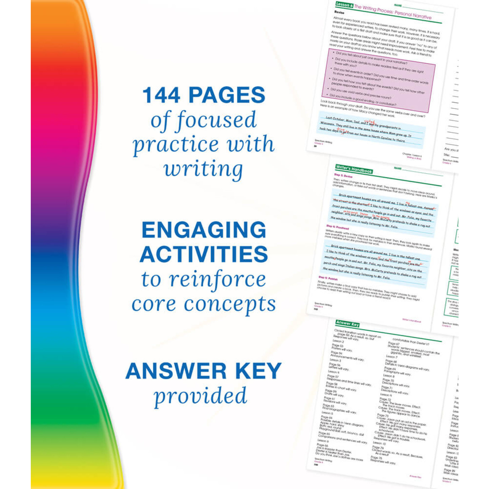 CARSON DELLOSA PUBLISHING CO Spectrum Writing Workbook Grade 4