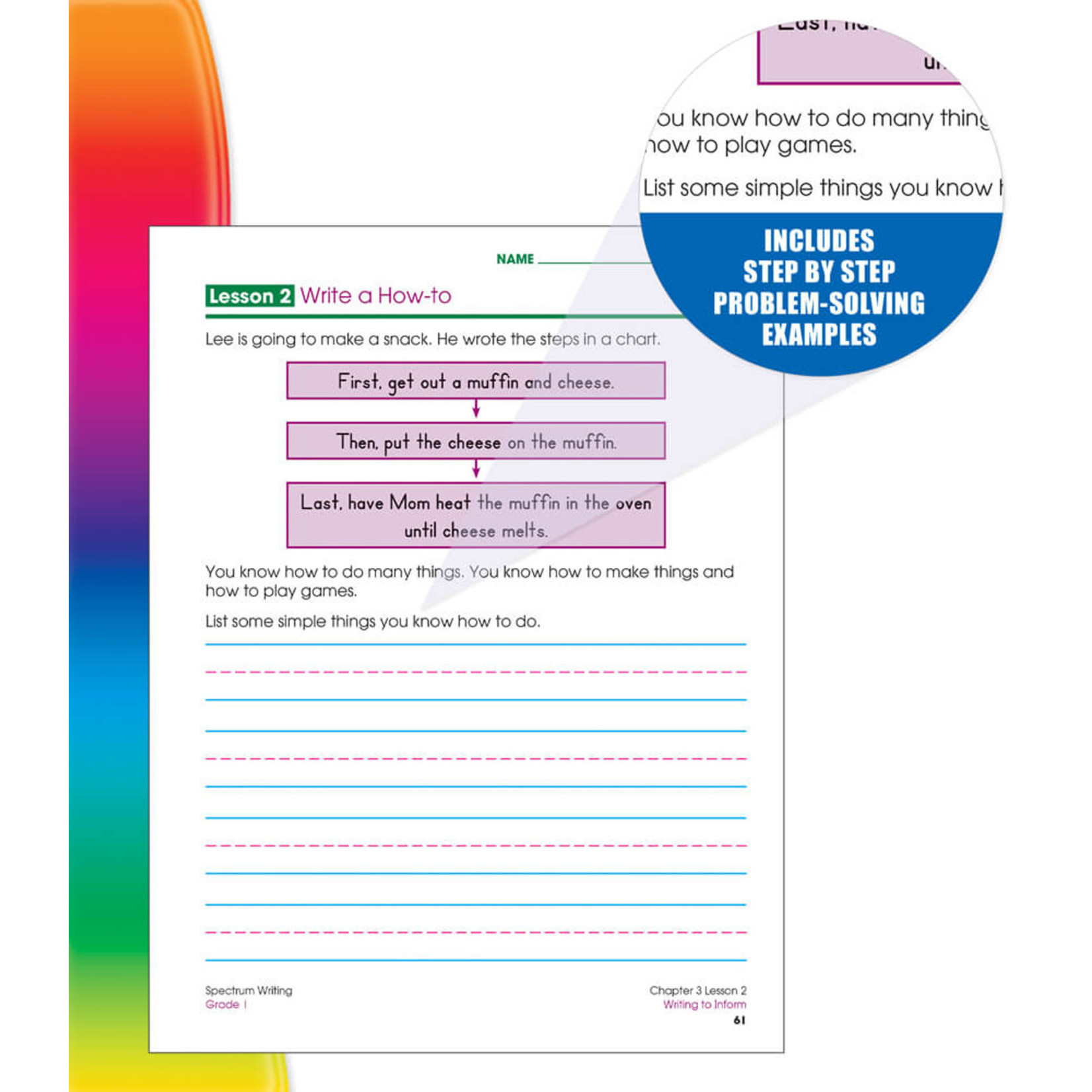 CARSON DELLOSA PUBLISHING CO Spectrum Writing Workbook Grade 1