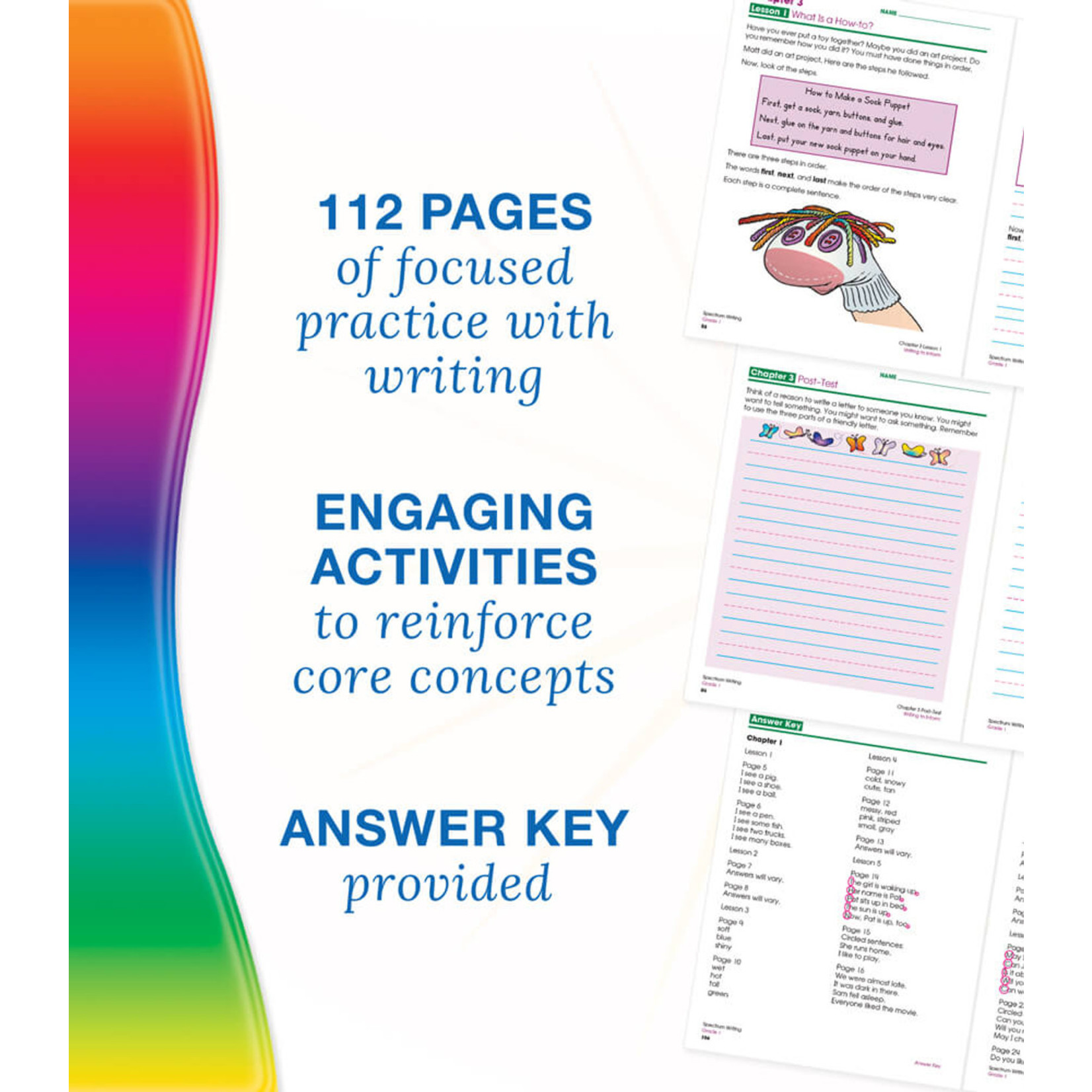 CARSON DELLOSA PUBLISHING CO Spectrum Writing Workbook Grade 1