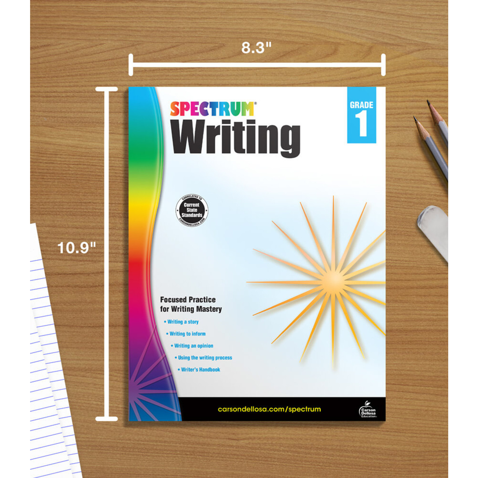 CARSON DELLOSA PUBLISHING CO Spectrum Writing Workbook Grade 1