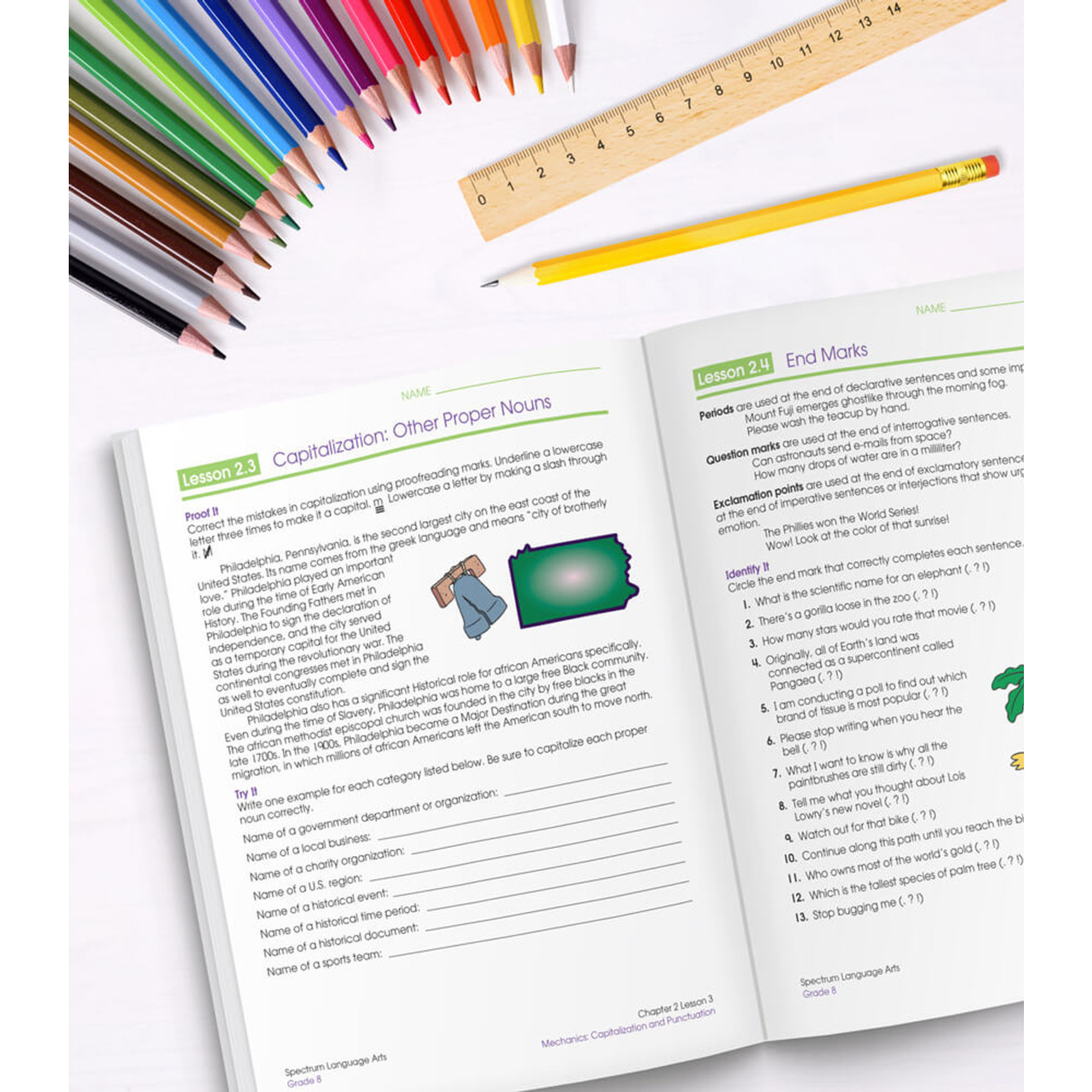 CARSON DELLOSA PUBLISHING CO Spectrum Language Arts Workbook Grade 8